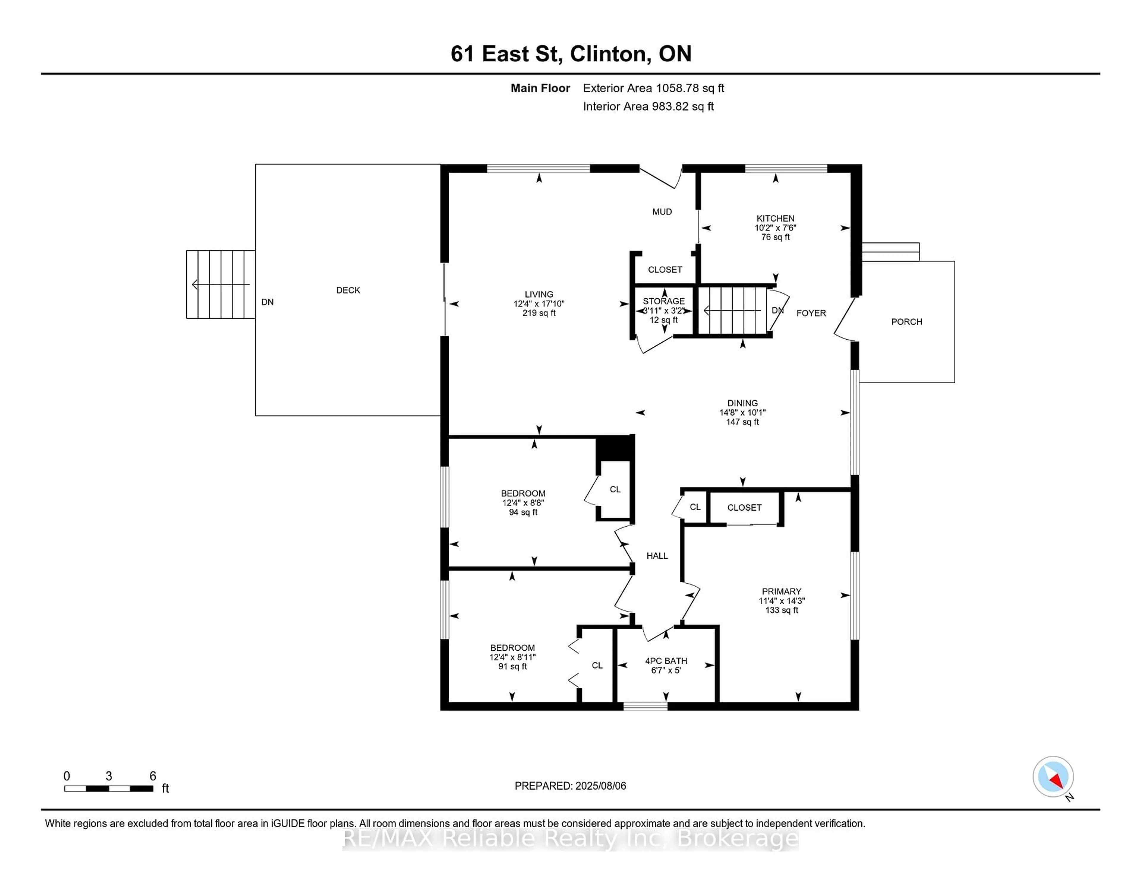 Floor plan for 61 East St, Central Huron Ontario N0M 1L0
