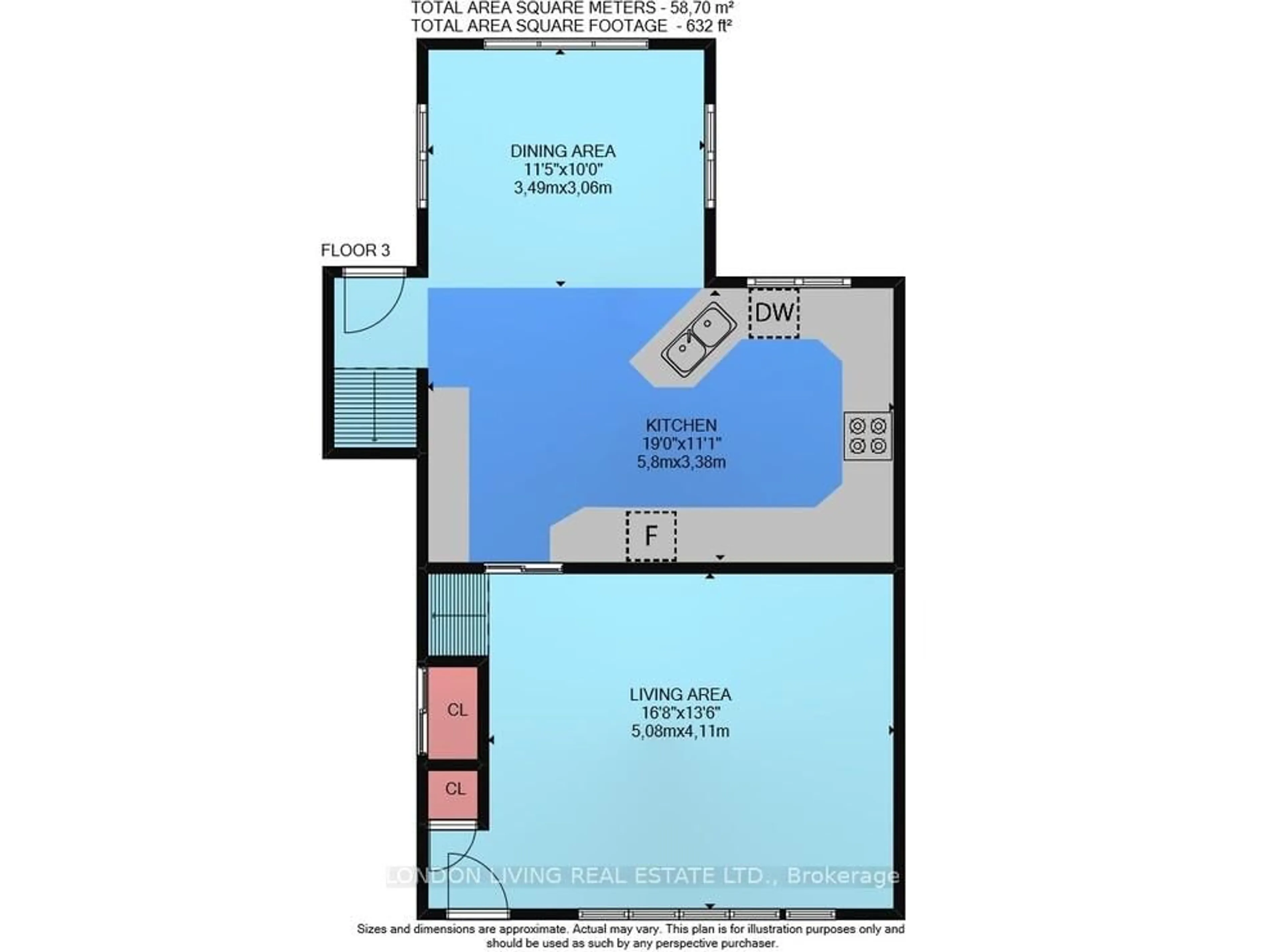 Floor plan for 80 Rollscourt Pl, London North Ontario N6G 1M2