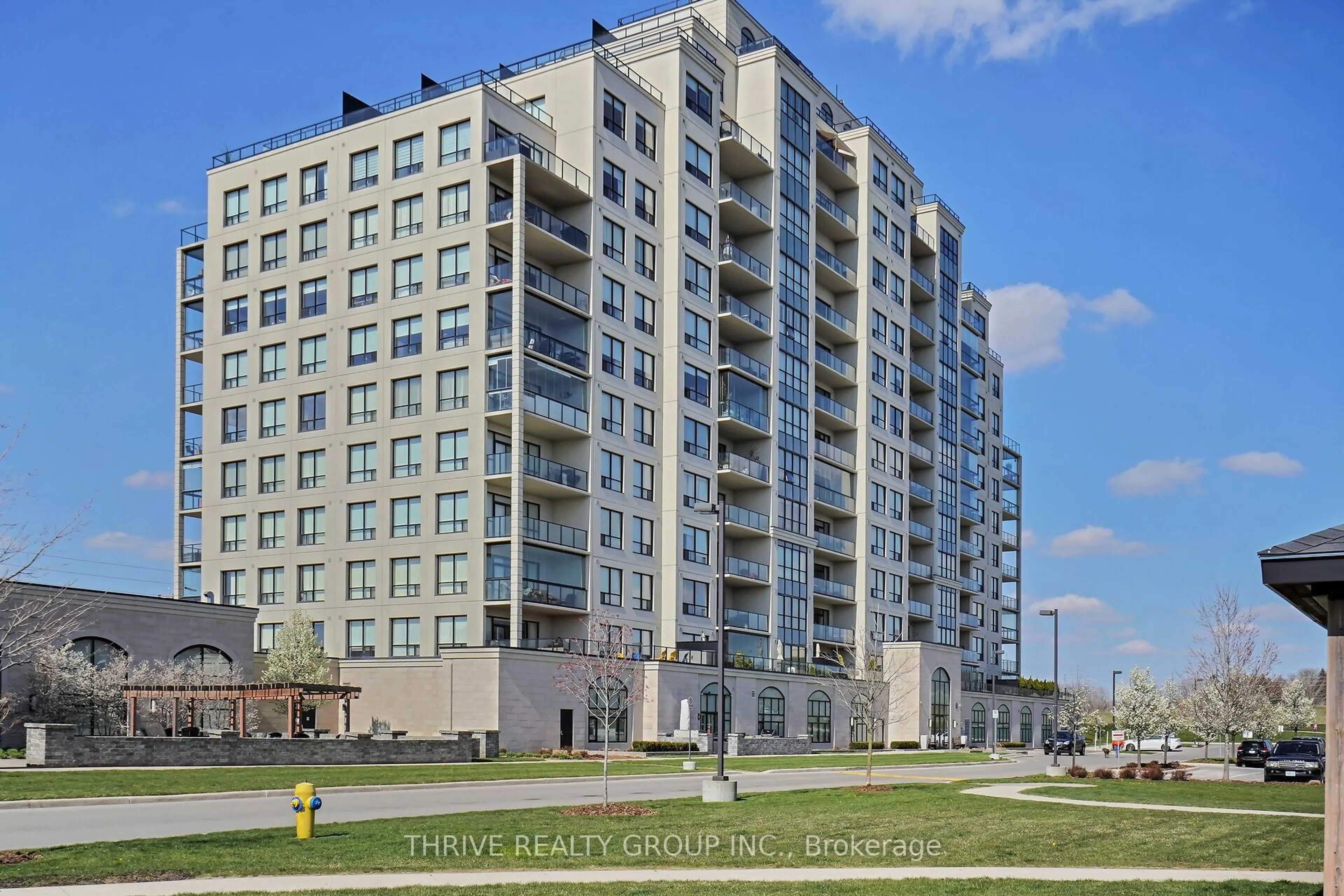 A pic from outside/outdoor area/front of a property/back of a property/a pic from drone, building for 240 Villagewalk Blvd #1301, London North Ontario N6G 0P6