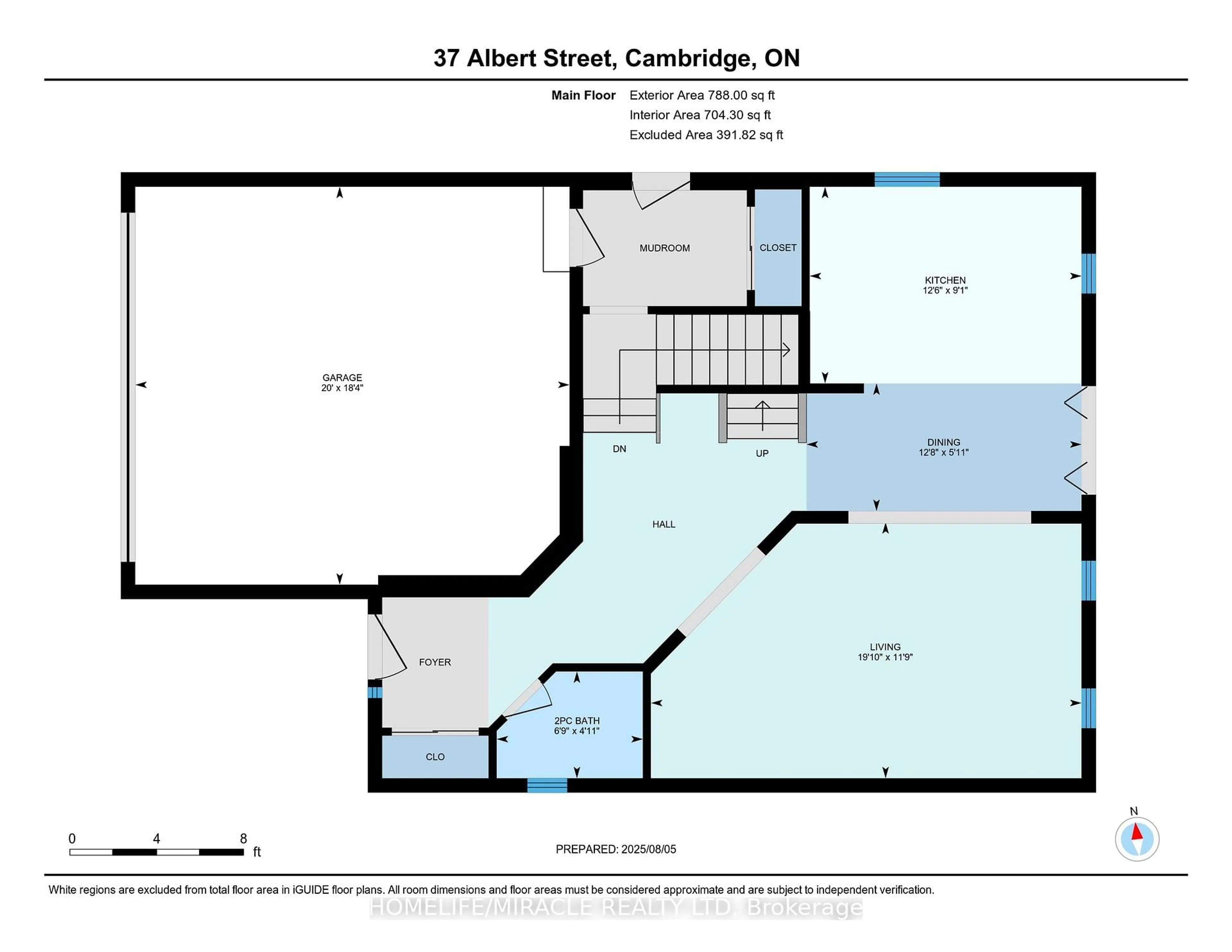 Floor plan for 37 Albert St, Cambridge Ontario N1R 3M7