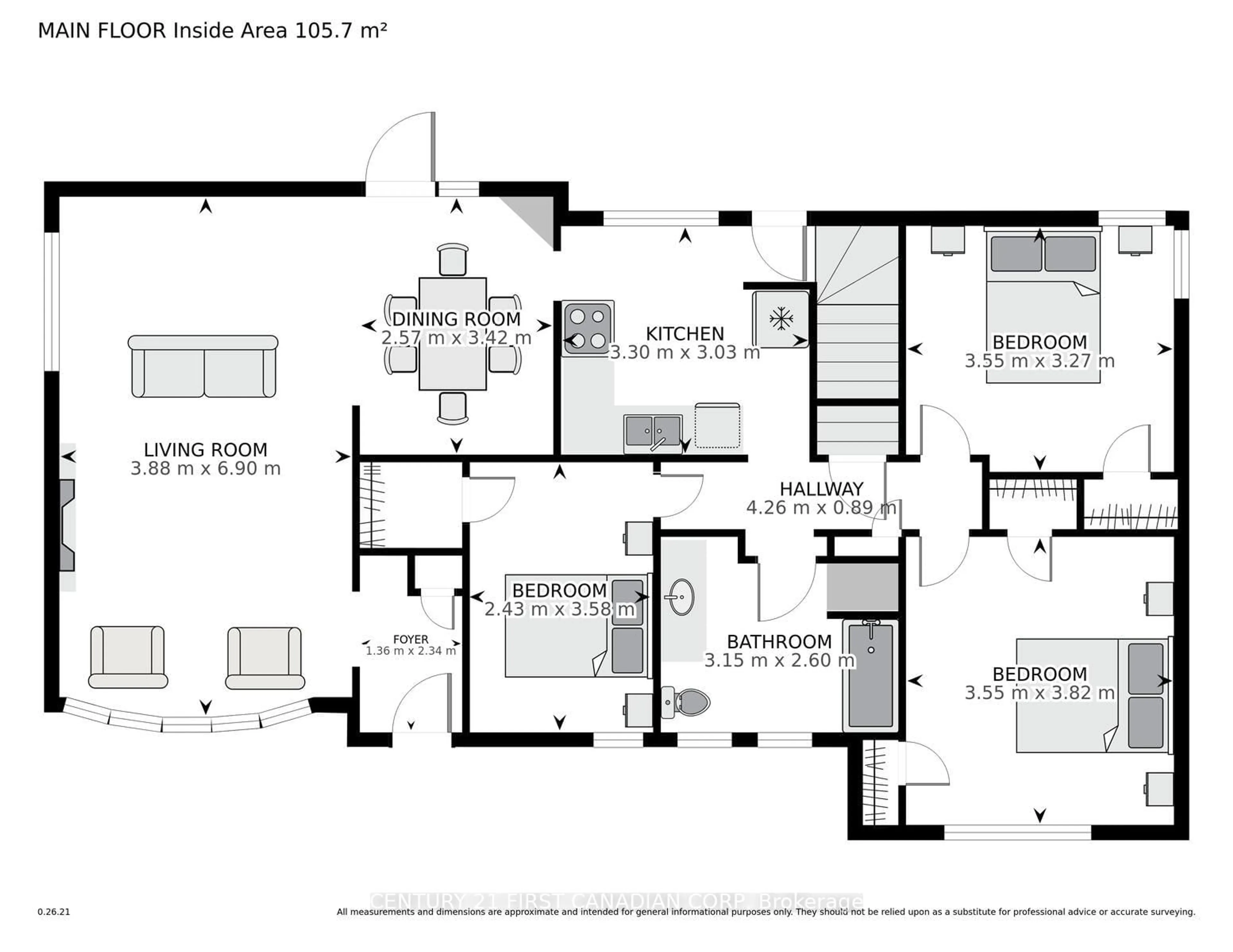 Floor plan for 459 Riverside Dr, London North Ontario N5V 4Y8