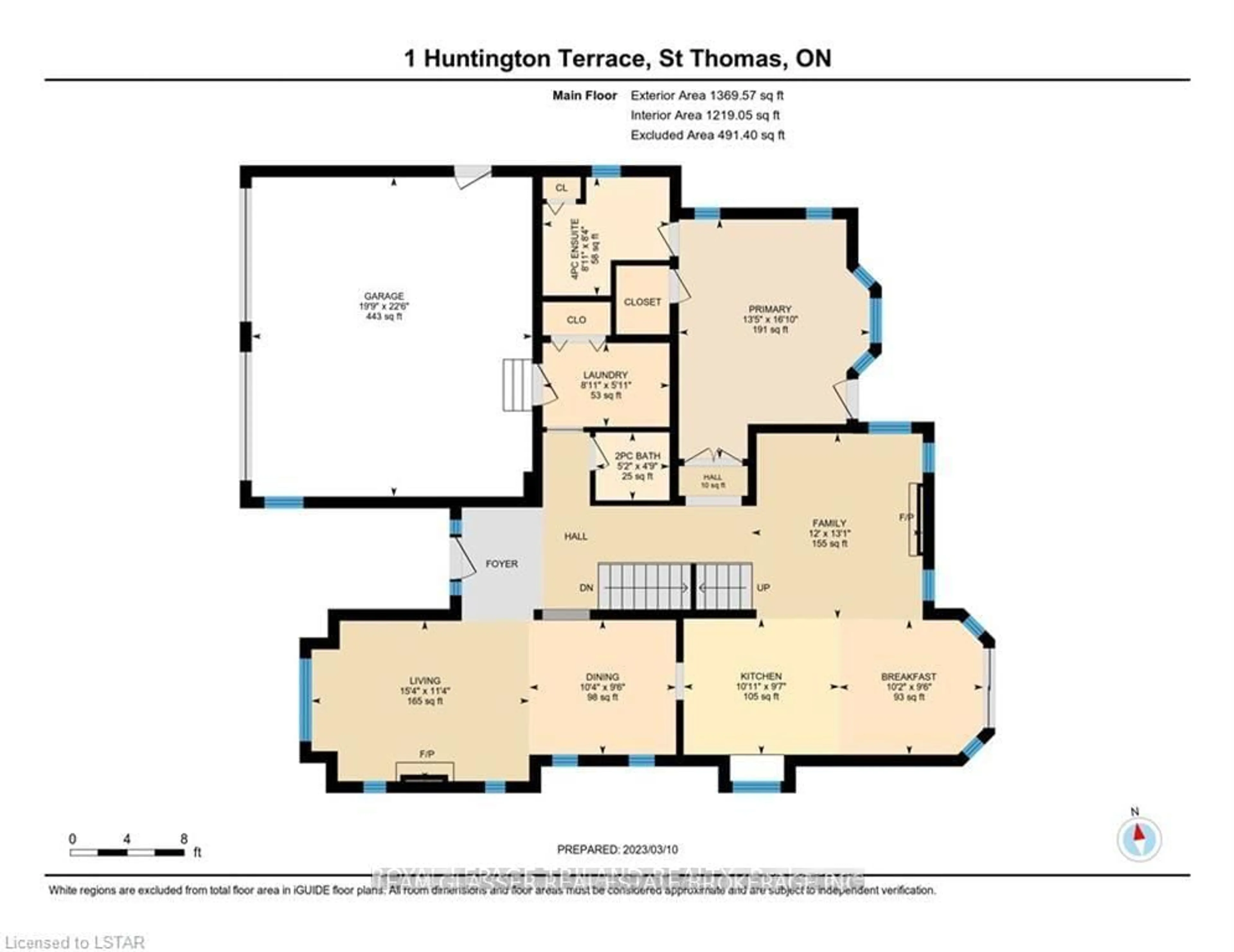 Floor plan for 1 HUNTINGTON Terr, St. Thomas Ontario N5R 6H1
