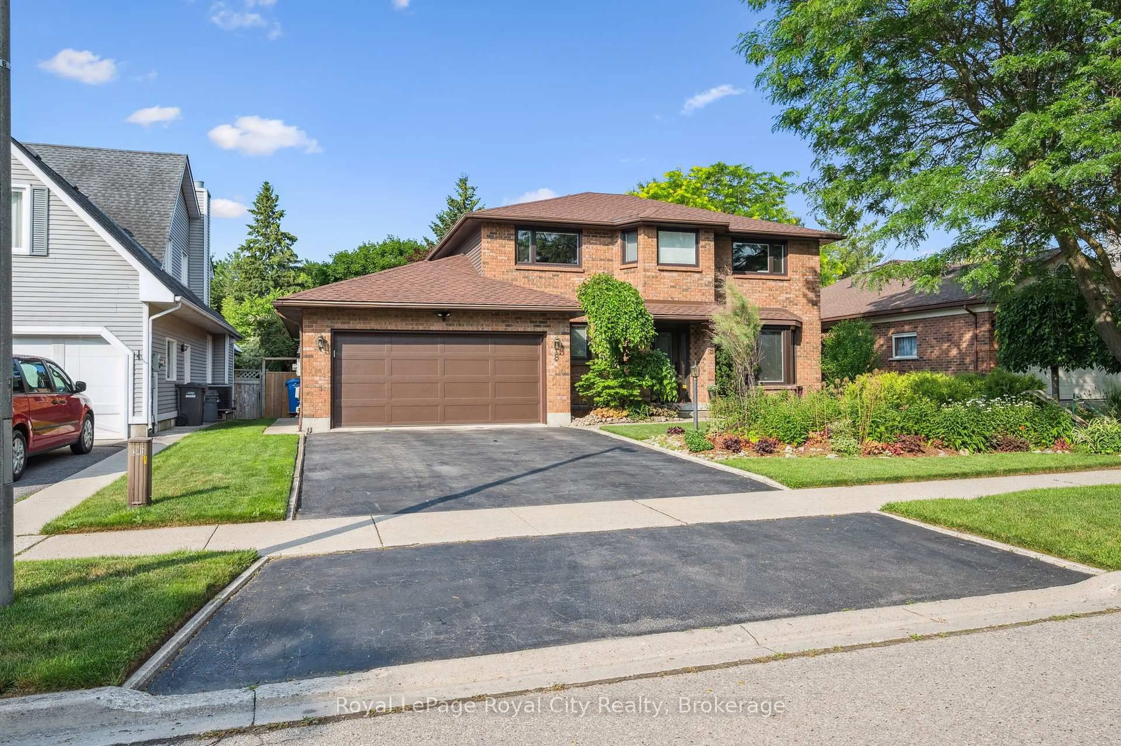 Home with brick exterior material, street for 8 Forster Dr, Guelph Ontario N1G 4N2