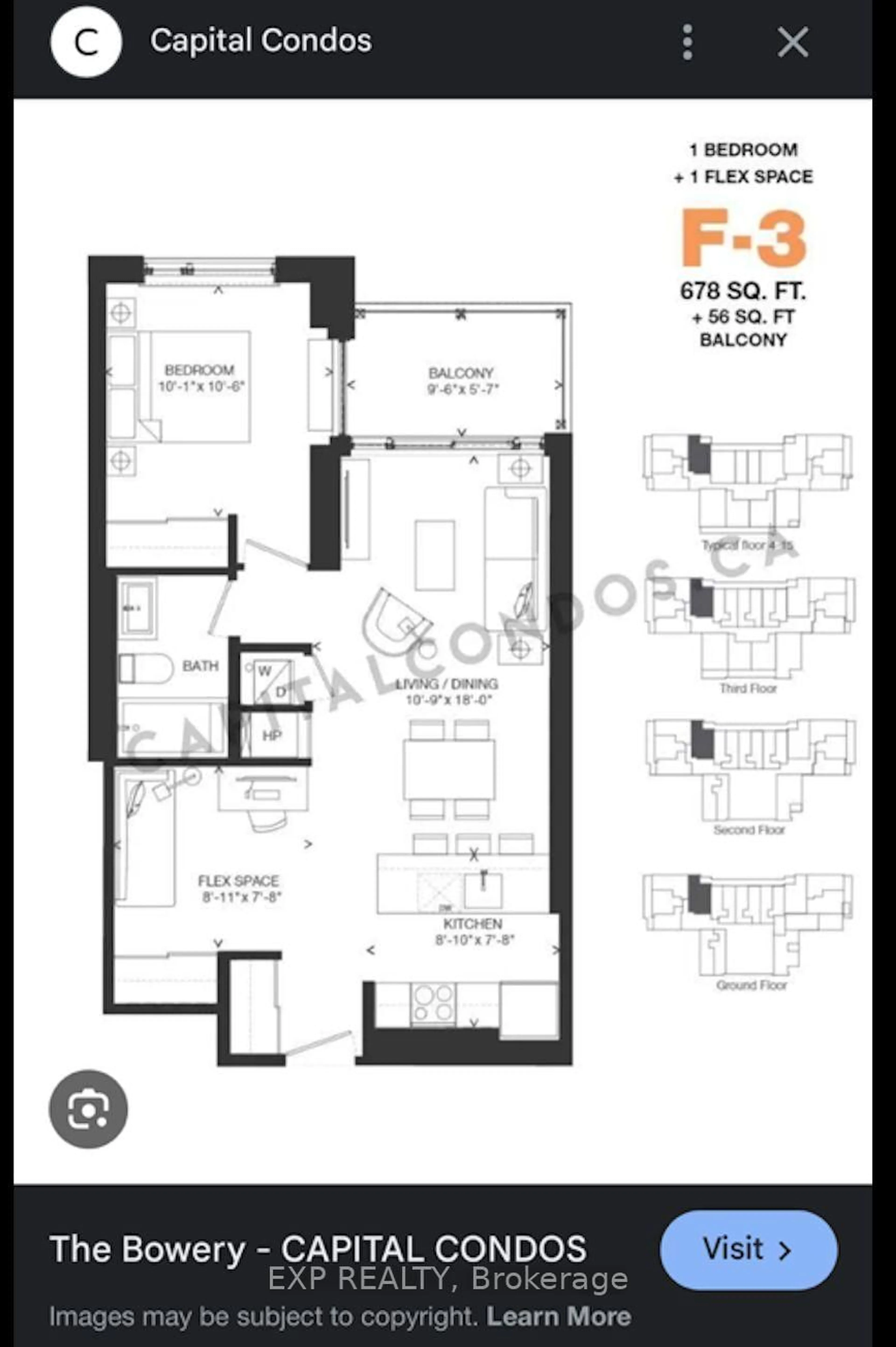 Floor plan for 255 Bay St #206, Ottawa Ontario K1R 0C5