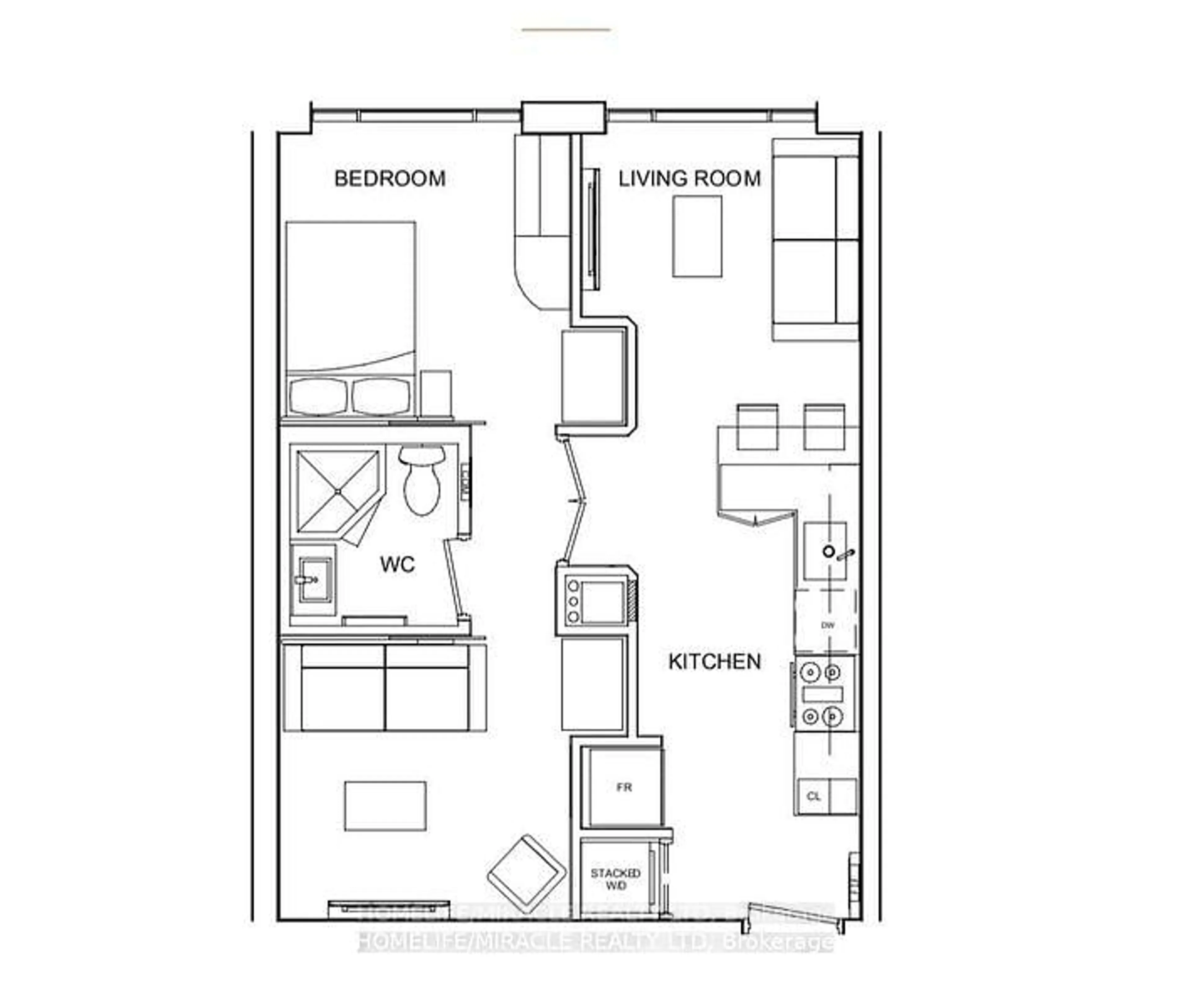 Floor plan for 145 columbia St W St #725, Waterloo Ontario N2L 0K7