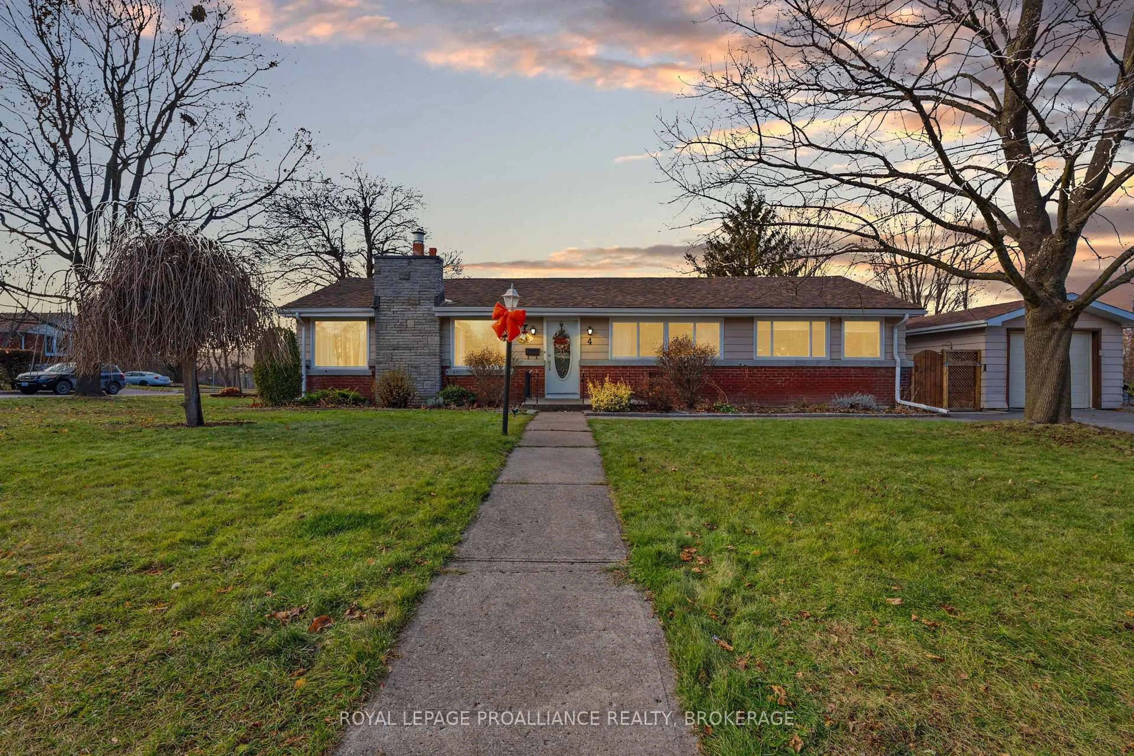 A pic from outside/outdoor area/front of a property/back of a property/a pic from drone, street for 4 Strathcona Cres, Kingston Ontario K7M 1N8