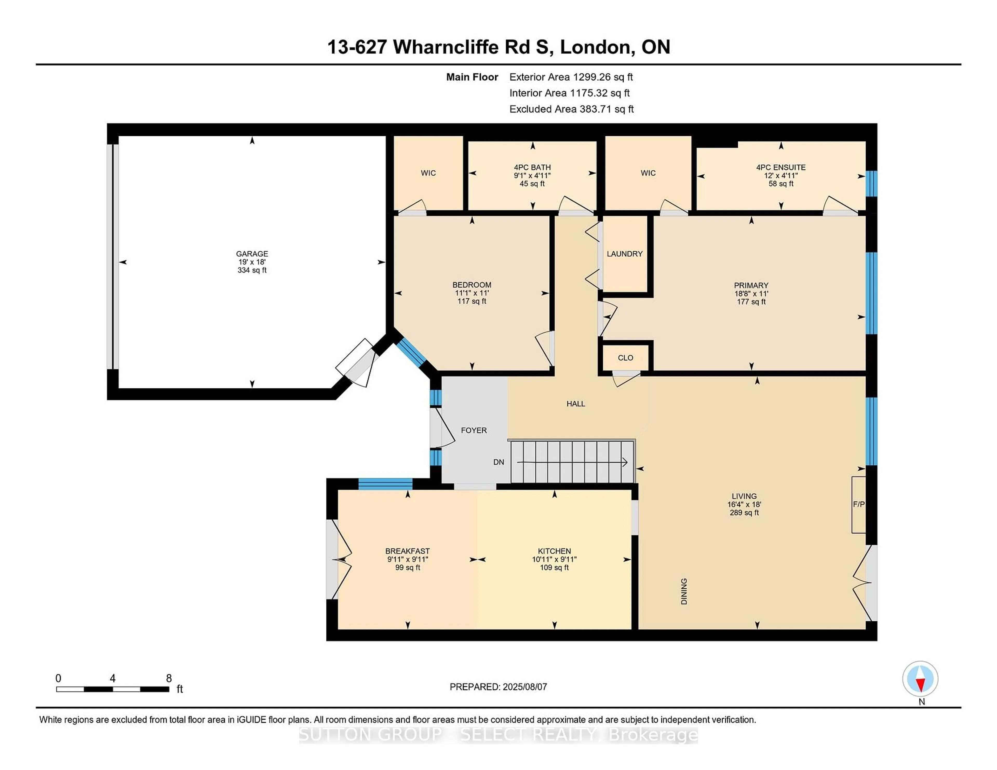 Floor plan for 627 WHARNCLIFFE Rd #13, London South Ontario N6J 2N7