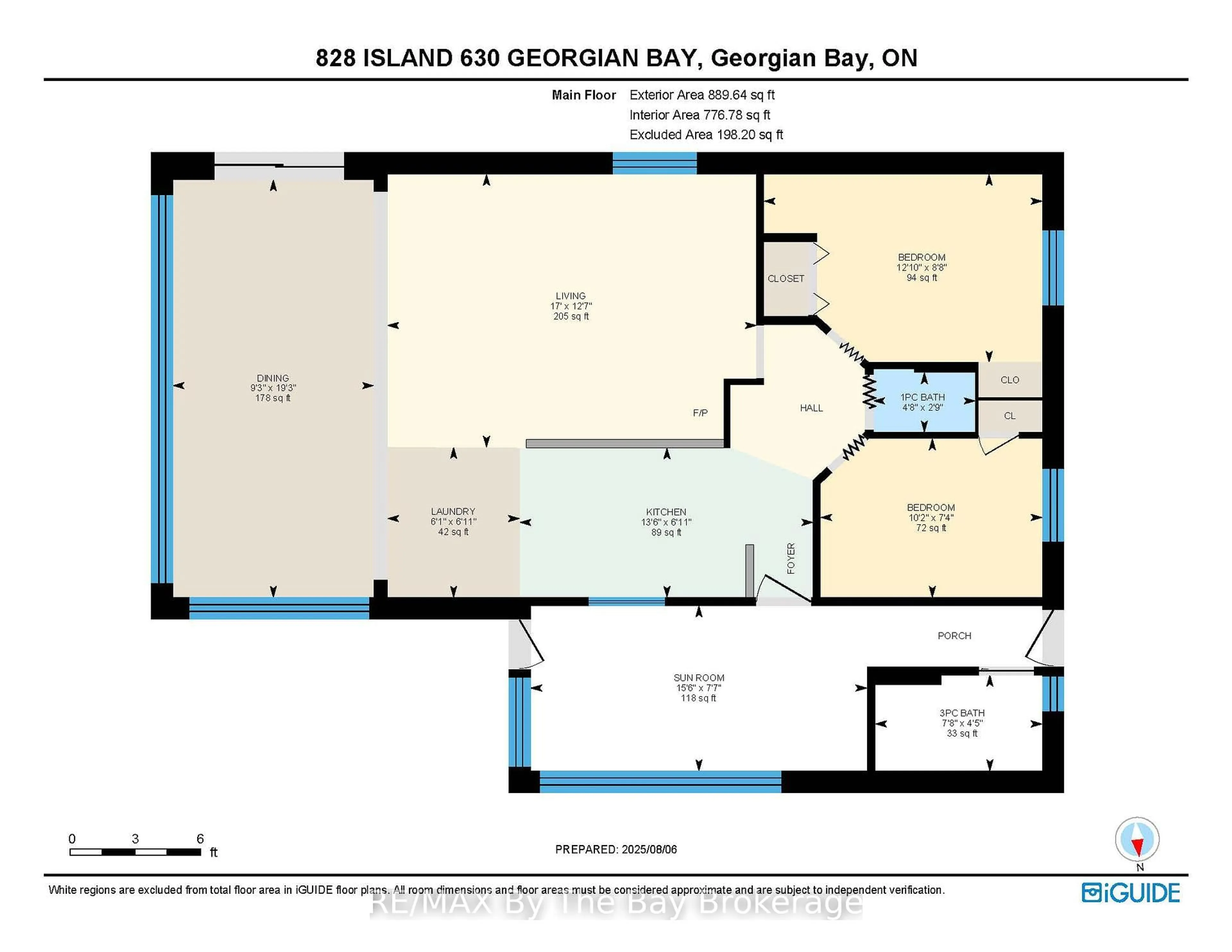 Floor plan for 828 Is 630, Honey Harbour, Georgian Bay Ontario P0E 1E0