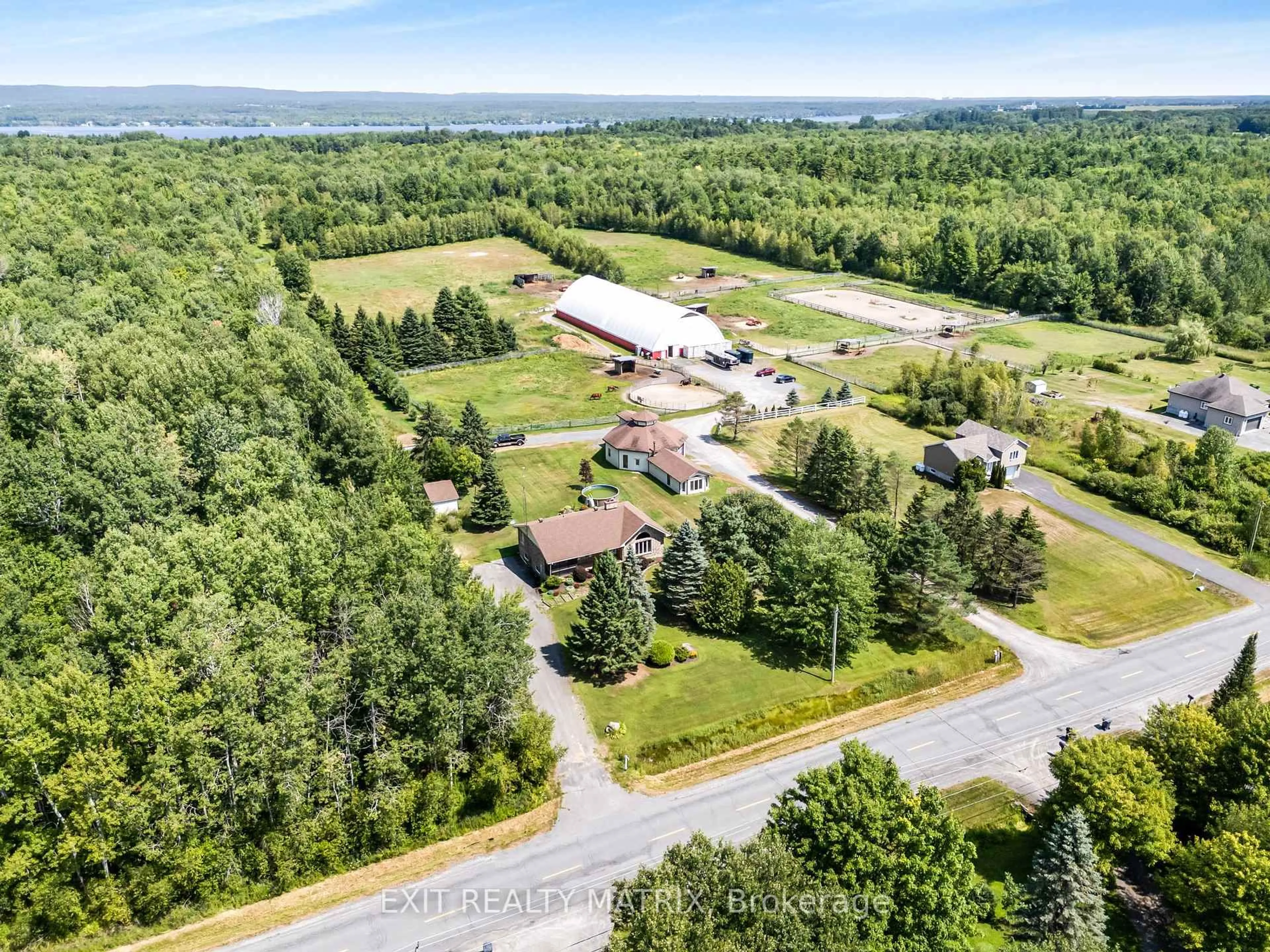 A pic from outside/outdoor area/front of a property/back of a property/a pic from drone, forest/trees view for 3245 Pattee Rd, East Hawkesbury Ontario K6A 2R2