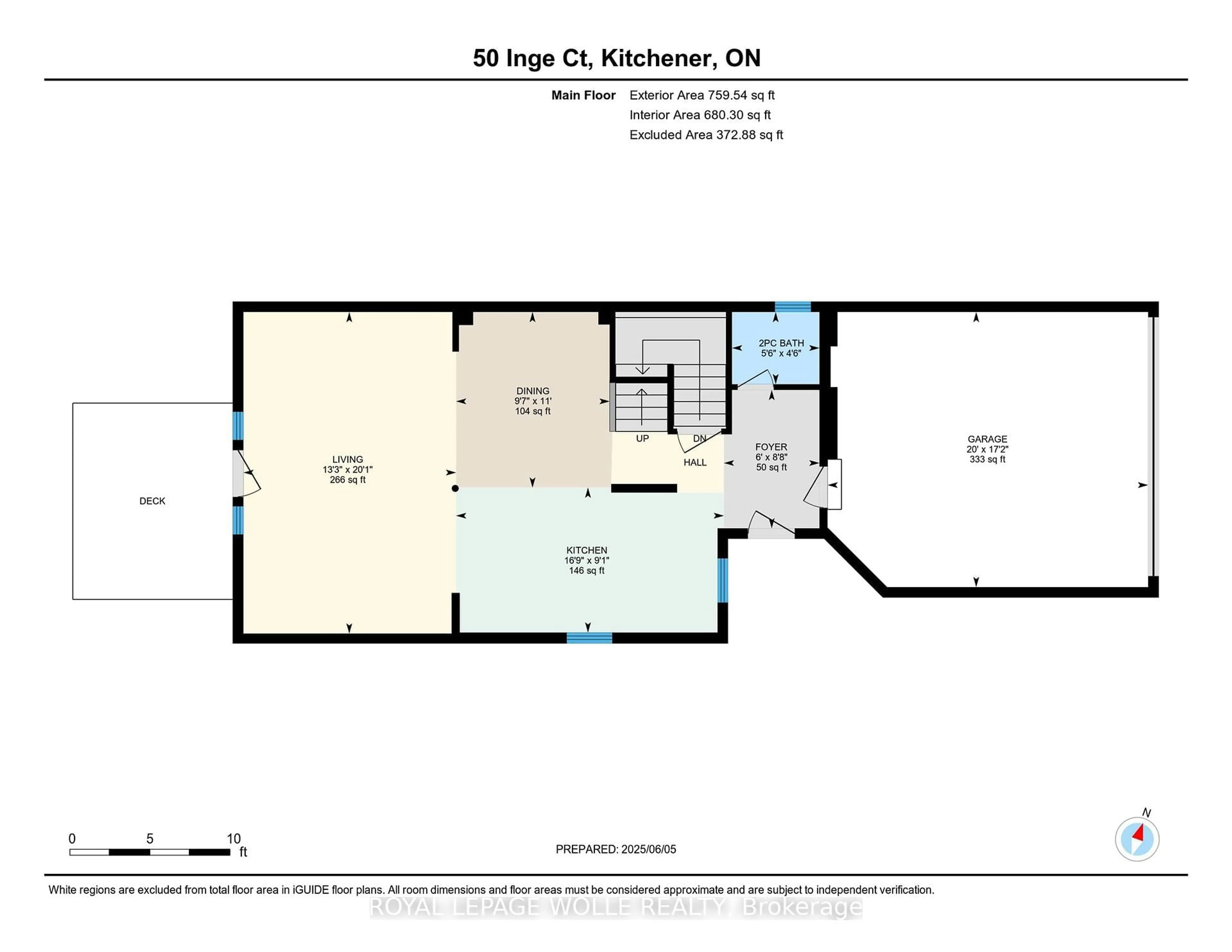 Floor plan for 50 Inge Crt, Kitchener Ontario N2K 3V7
