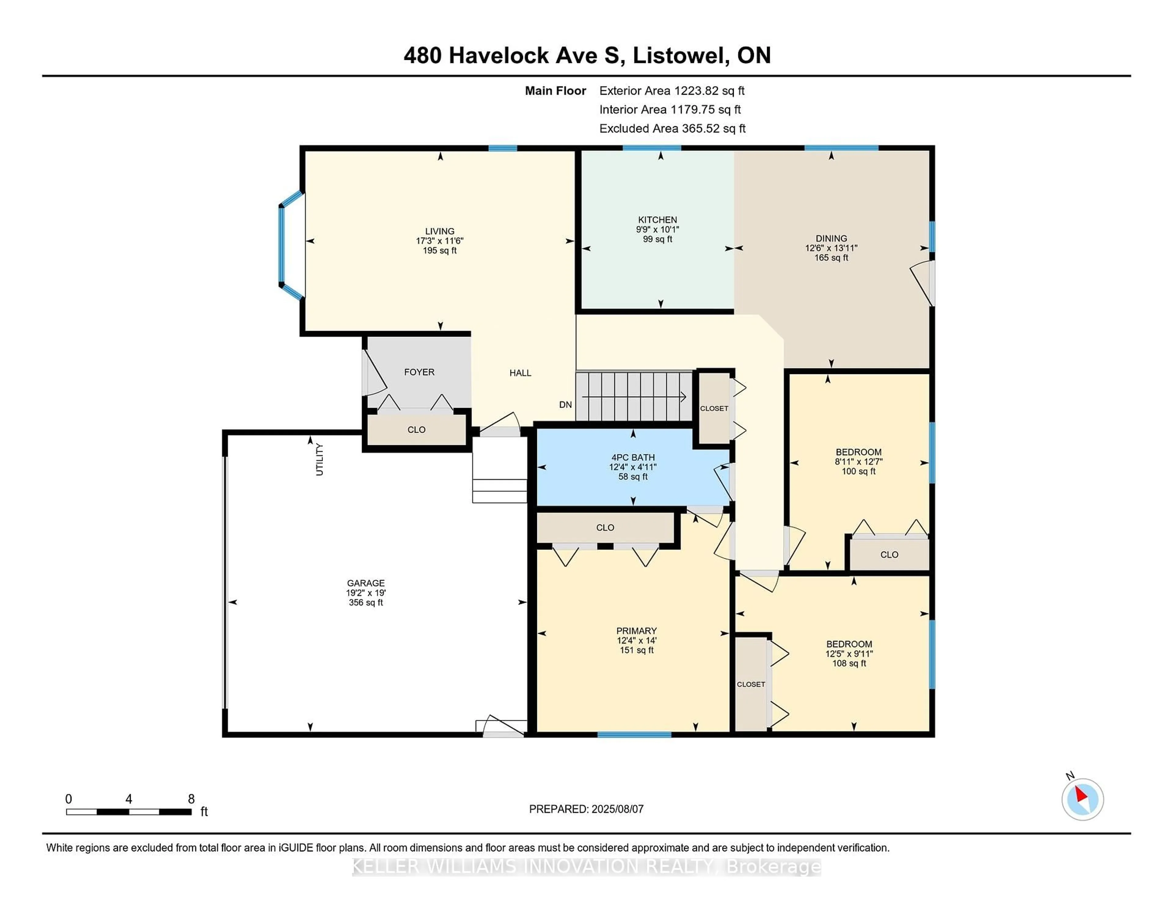 Floor plan for 480 Havelock Ave, North Perth Ontario N4W 3T5