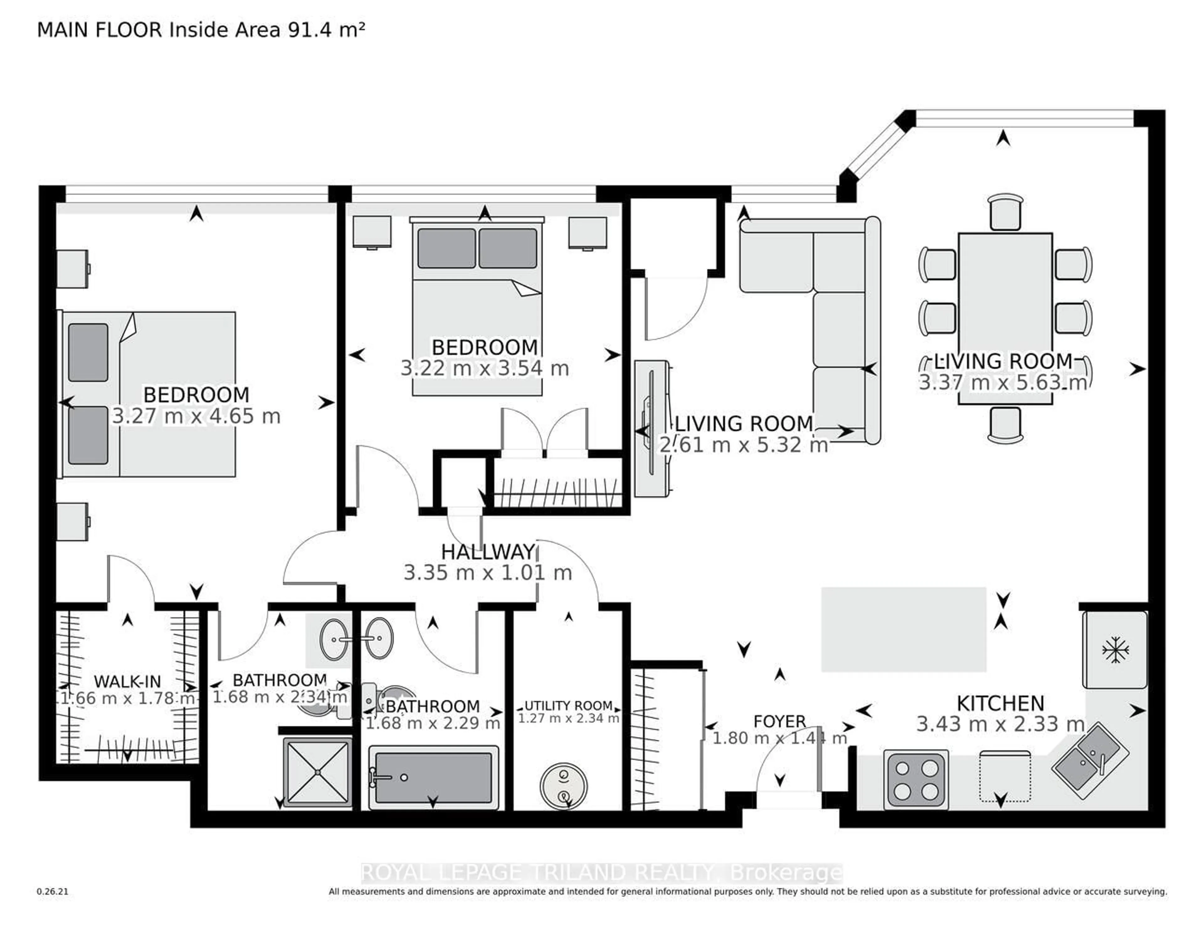 Floor plan for 521 Riverside Dr #412, London North Ontario N6H 5E2