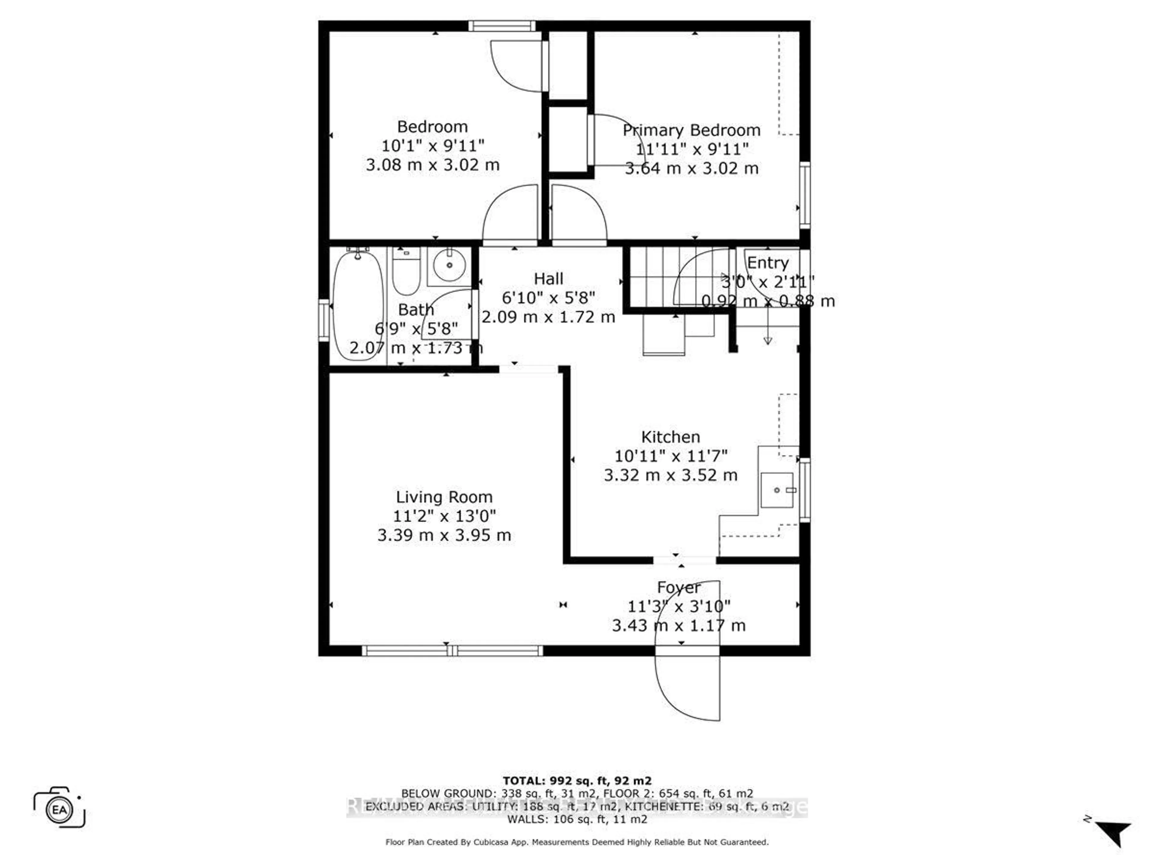 Floor plan for 1133 Snow St, Ottawa Ontario K1J 7R5
