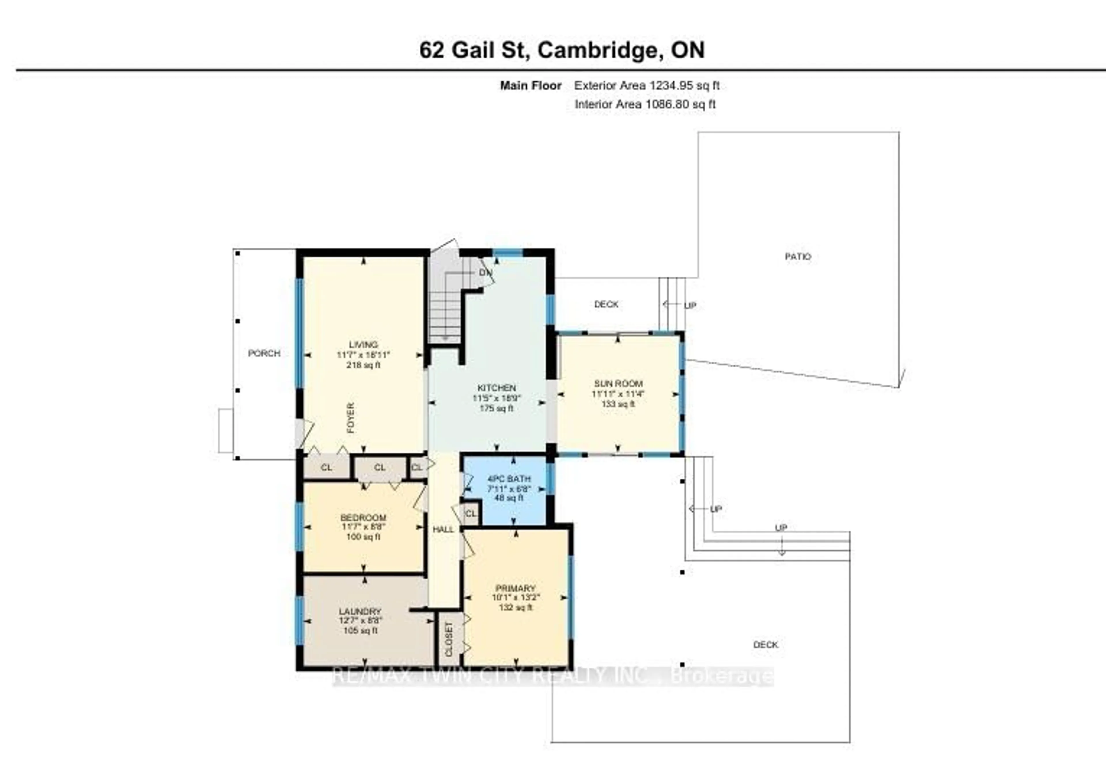 Floor plan for 62 Gail St, Cambridge Ontario N1R 4M2