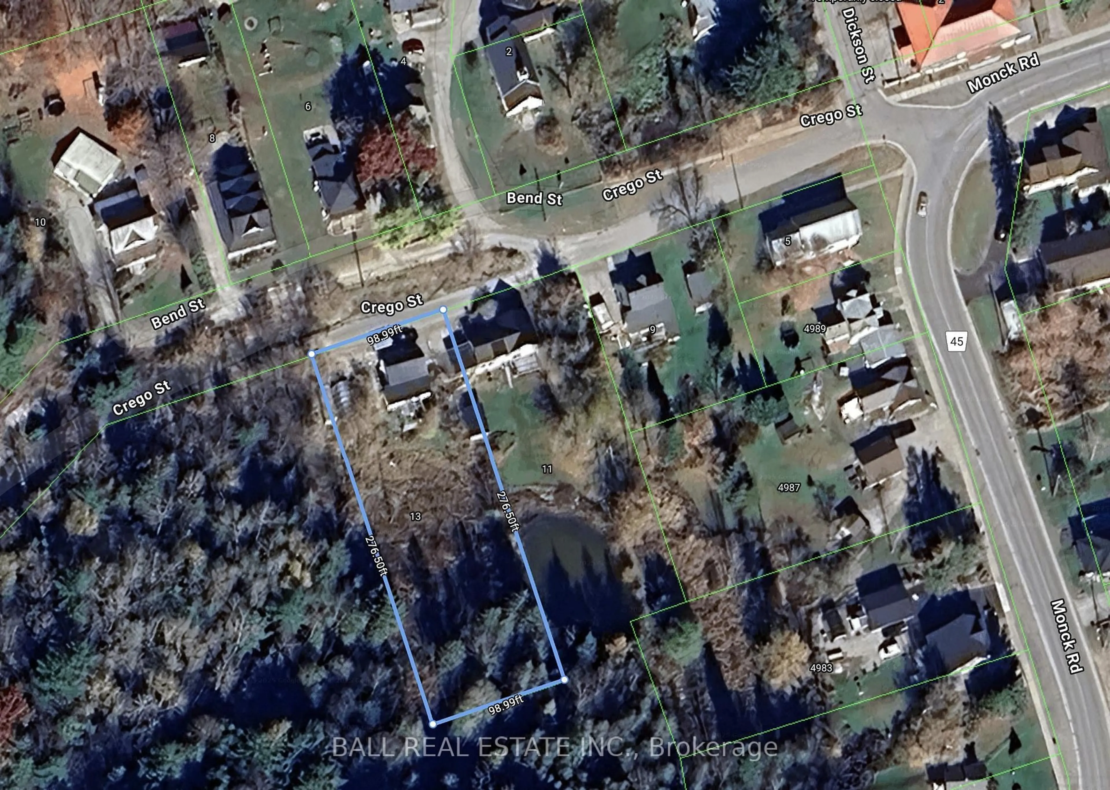 A pic from outside/outdoor area/front of a property/back of a property/a pic from drone, street for 13 Crego St, Kawartha Lakes Ontario K0M 2A0