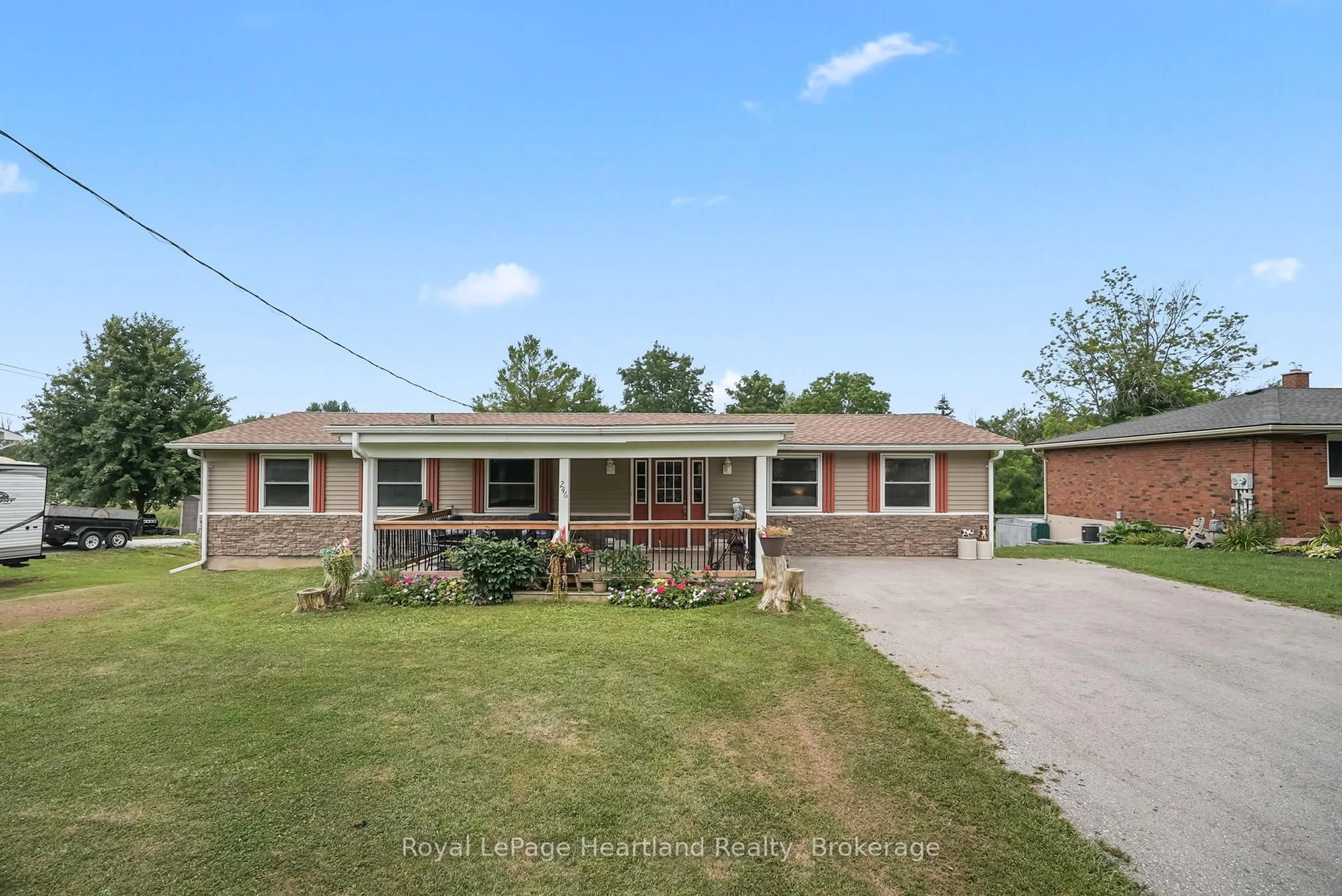 A pic from outside/outdoor area/front of a property/back of a property/a pic from drone, street for 246 DIAGONAL Rd, North Huron Ontario N0G 2W0