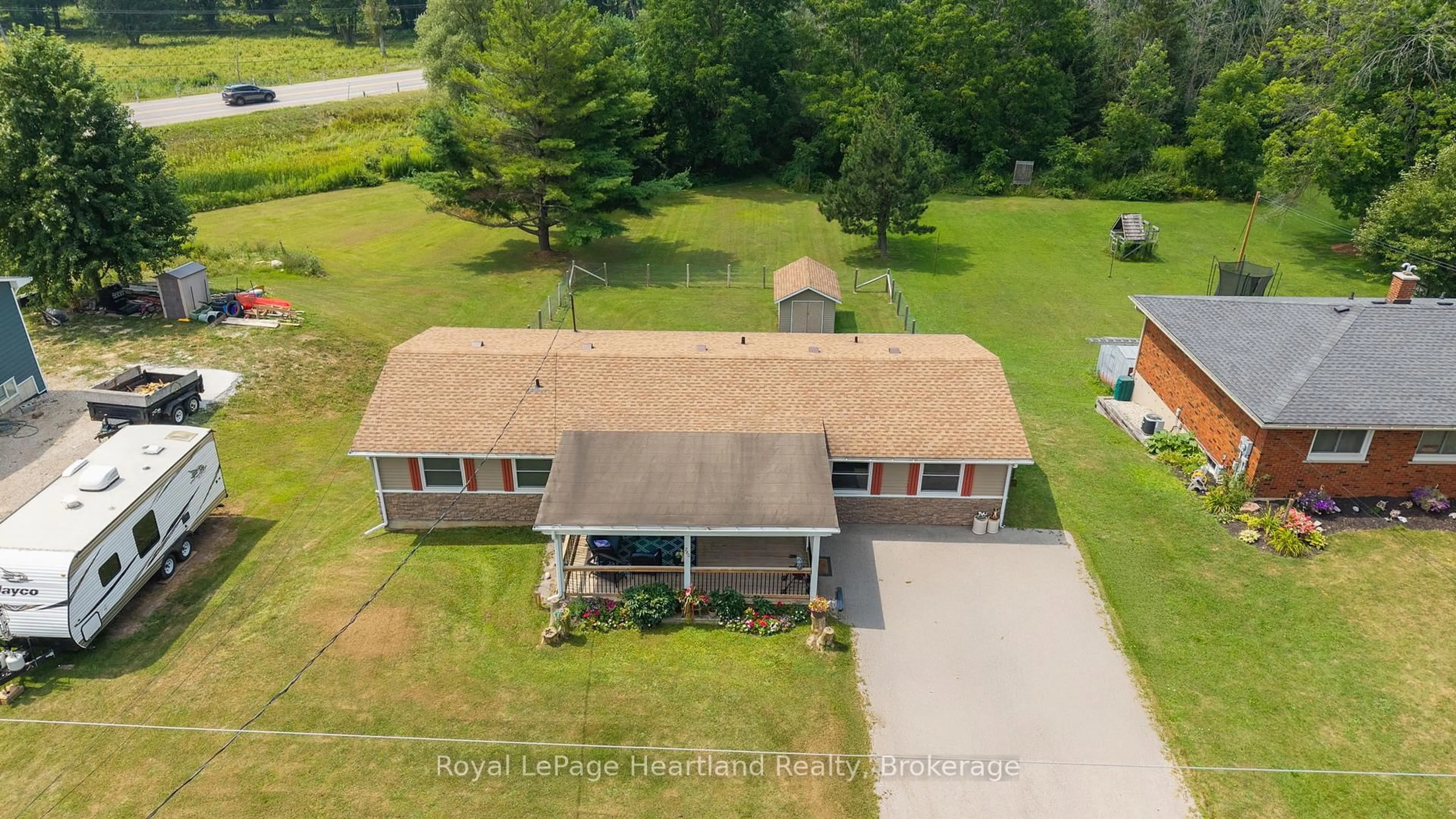 A pic from outside/outdoor area/front of a property/back of a property/a pic from drone, unknown for 246 DIAGONAL Rd, North Huron Ontario N0G 2W0