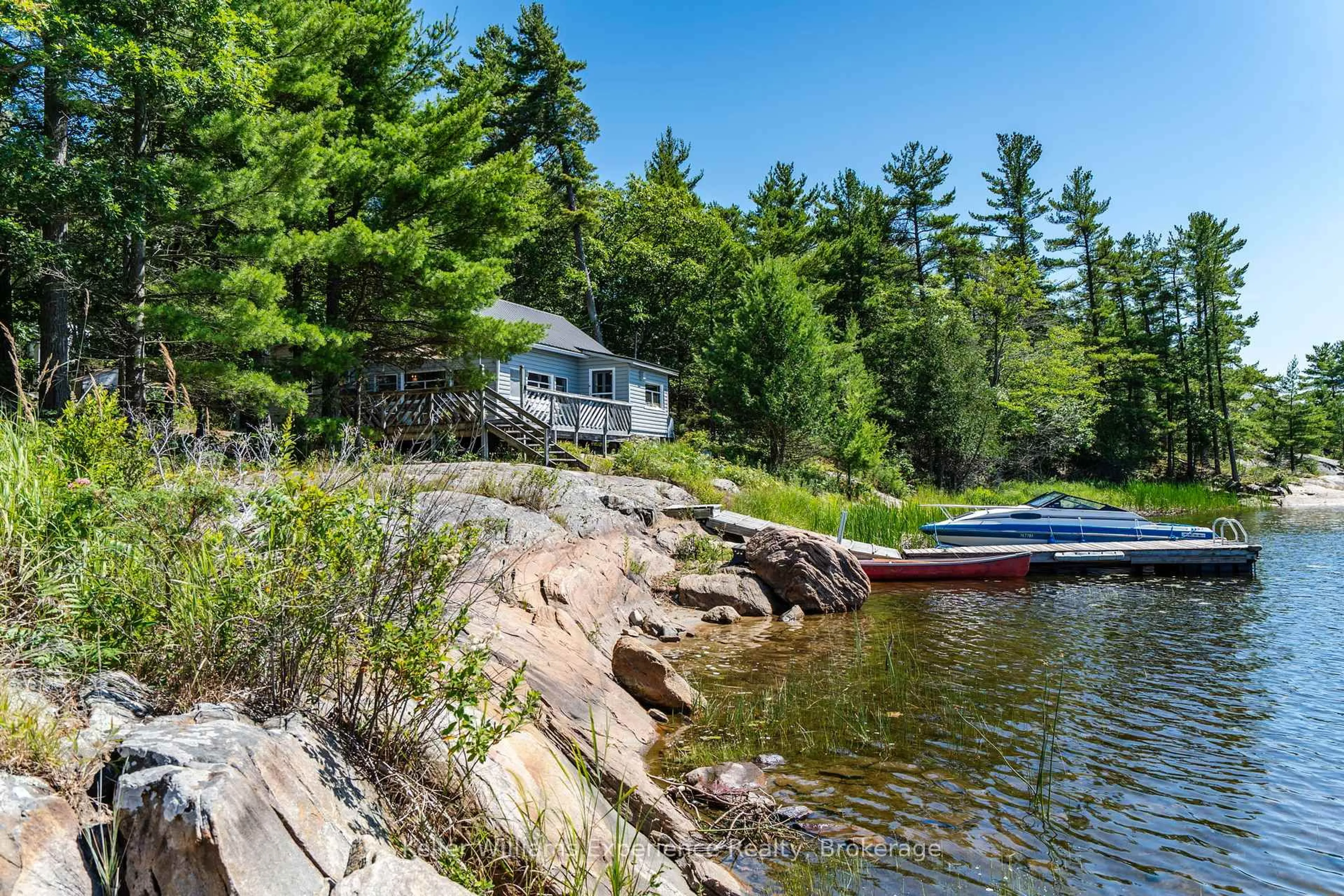 Patio, water/lake/river/ocean view for 8326 Is 2210 Georgian Bay, Georgian Bay Ontario P0E 1E0