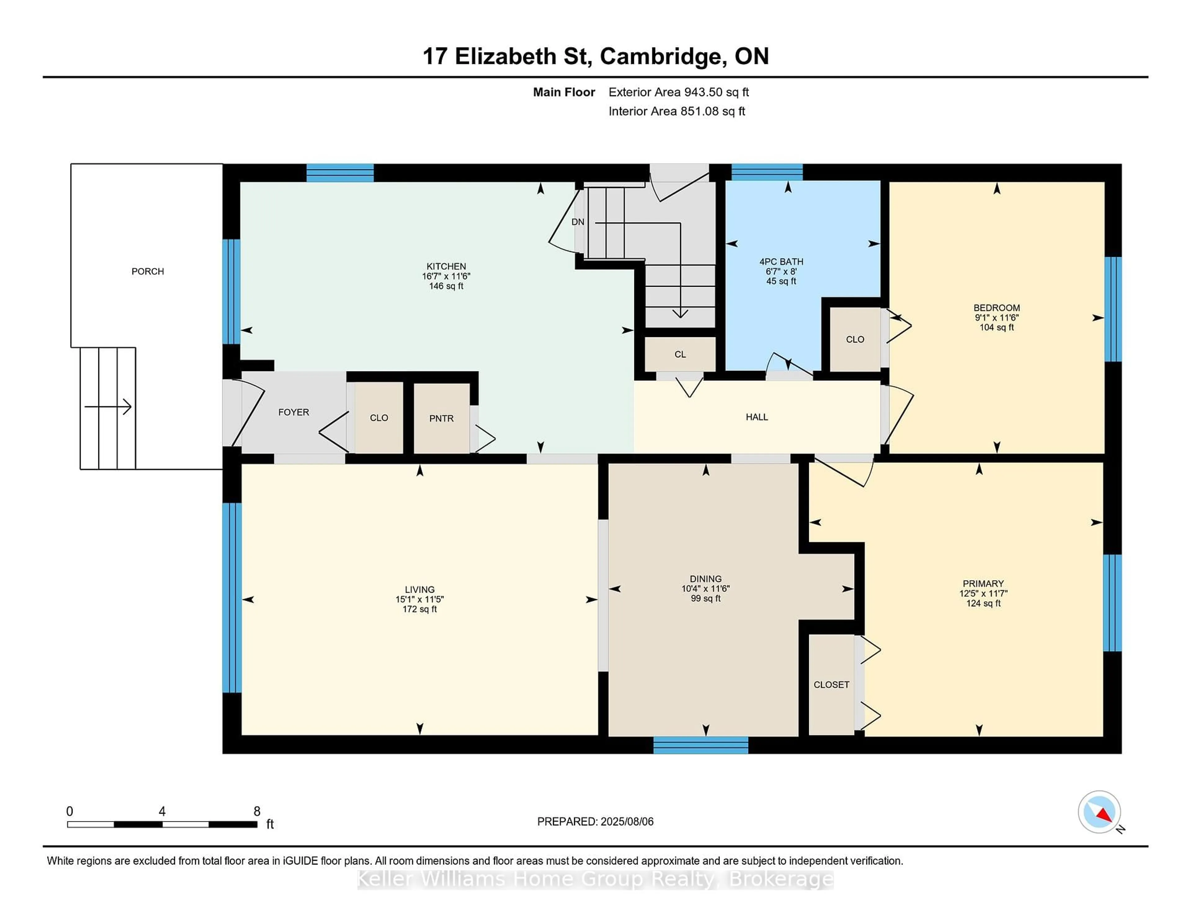 Floor plan for 17 Elizabeth St, Cambridge Ontario N3C 2T1
