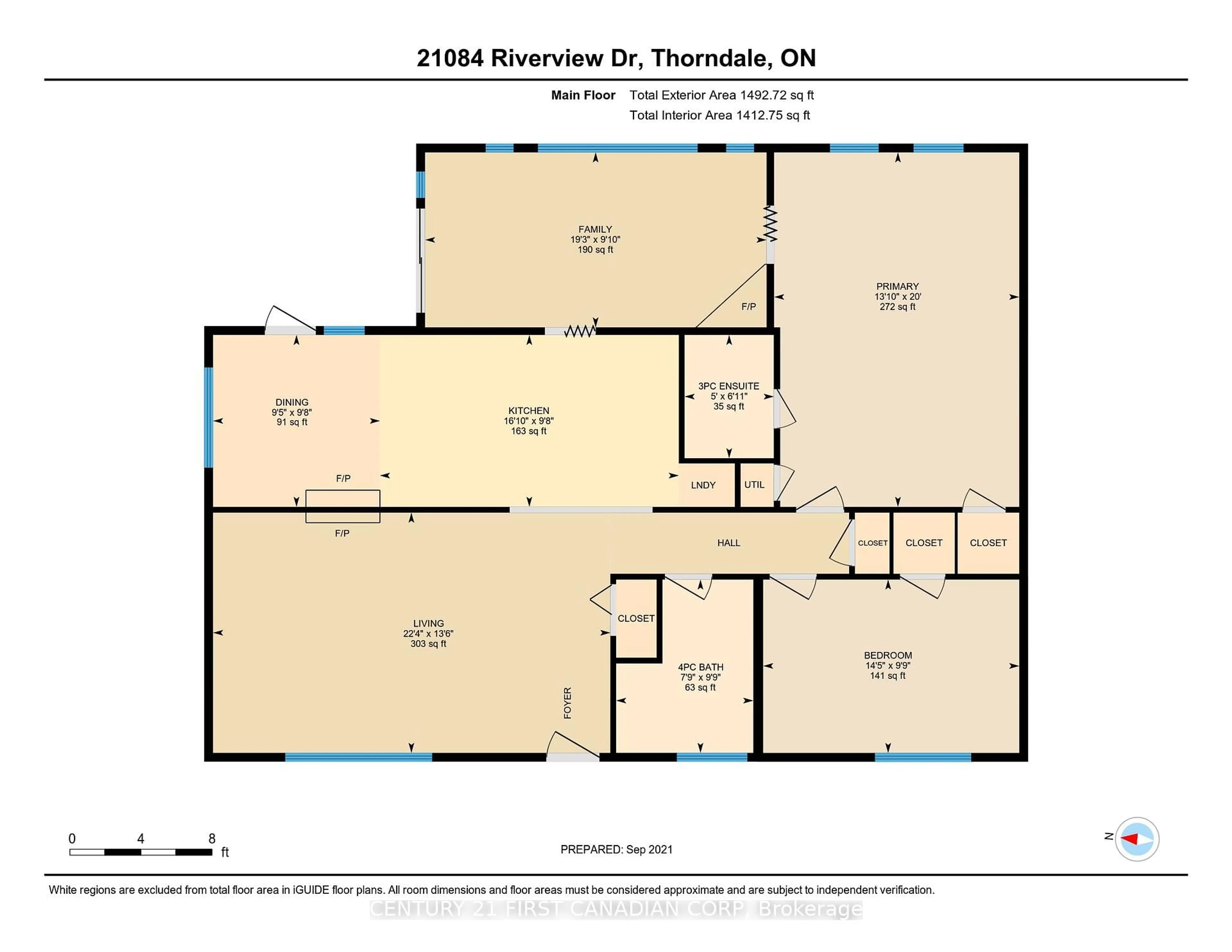 Floor plan for 21084 Riverview Dr, Thames Centre Ontario N0M 2P0