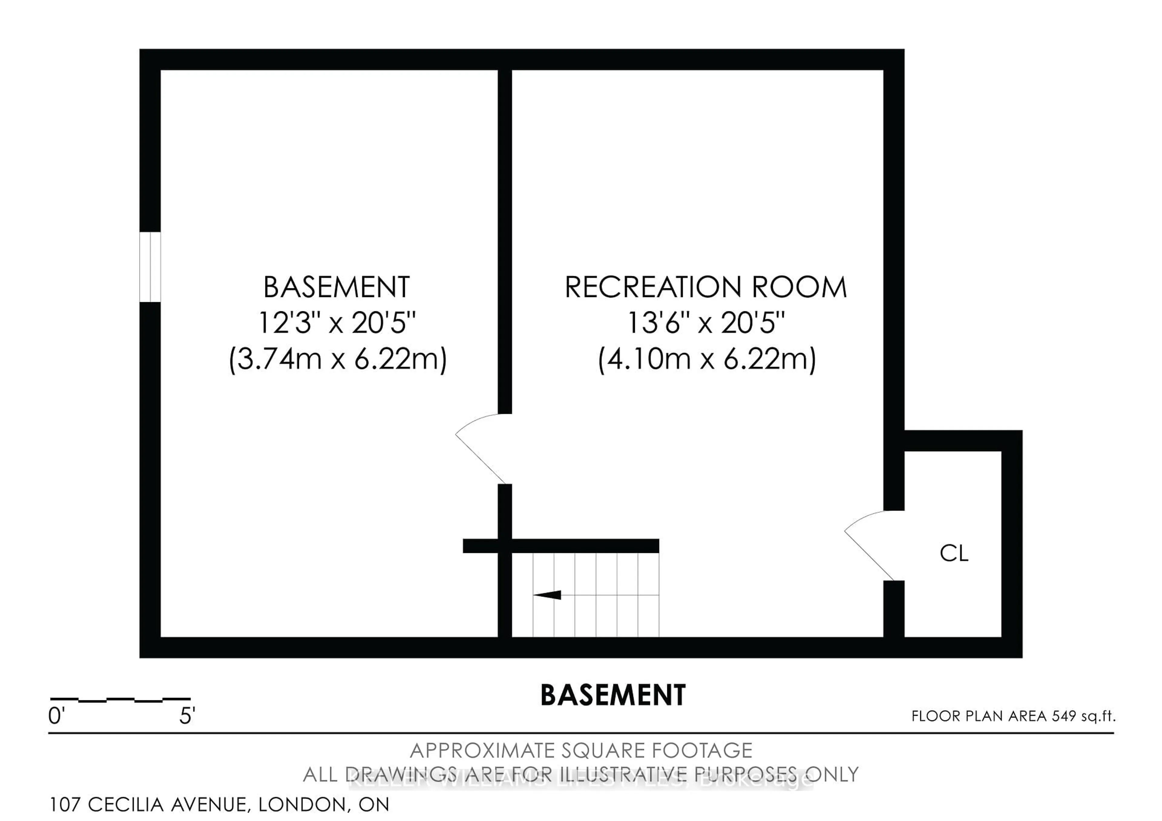 Floor plan for 107 Cecilia Ave, London East Ontario N5Y 3Z9