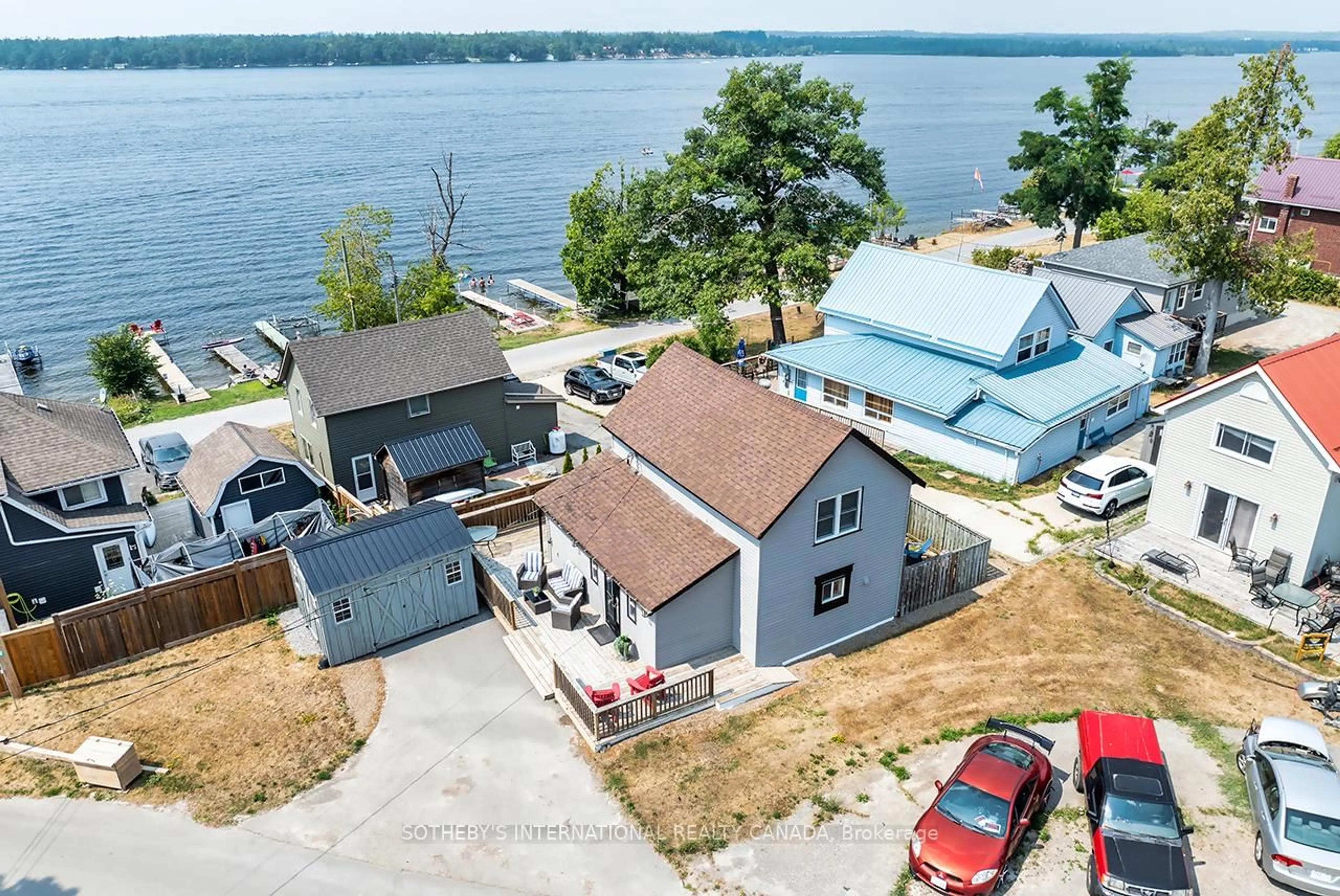 A pic from outside/outdoor area/front of a property/back of a property/a pic from drone, water/lake/river/ocean view for 42 Pavillion Rd, Kawartha Lakes Ontario K0M 1L0