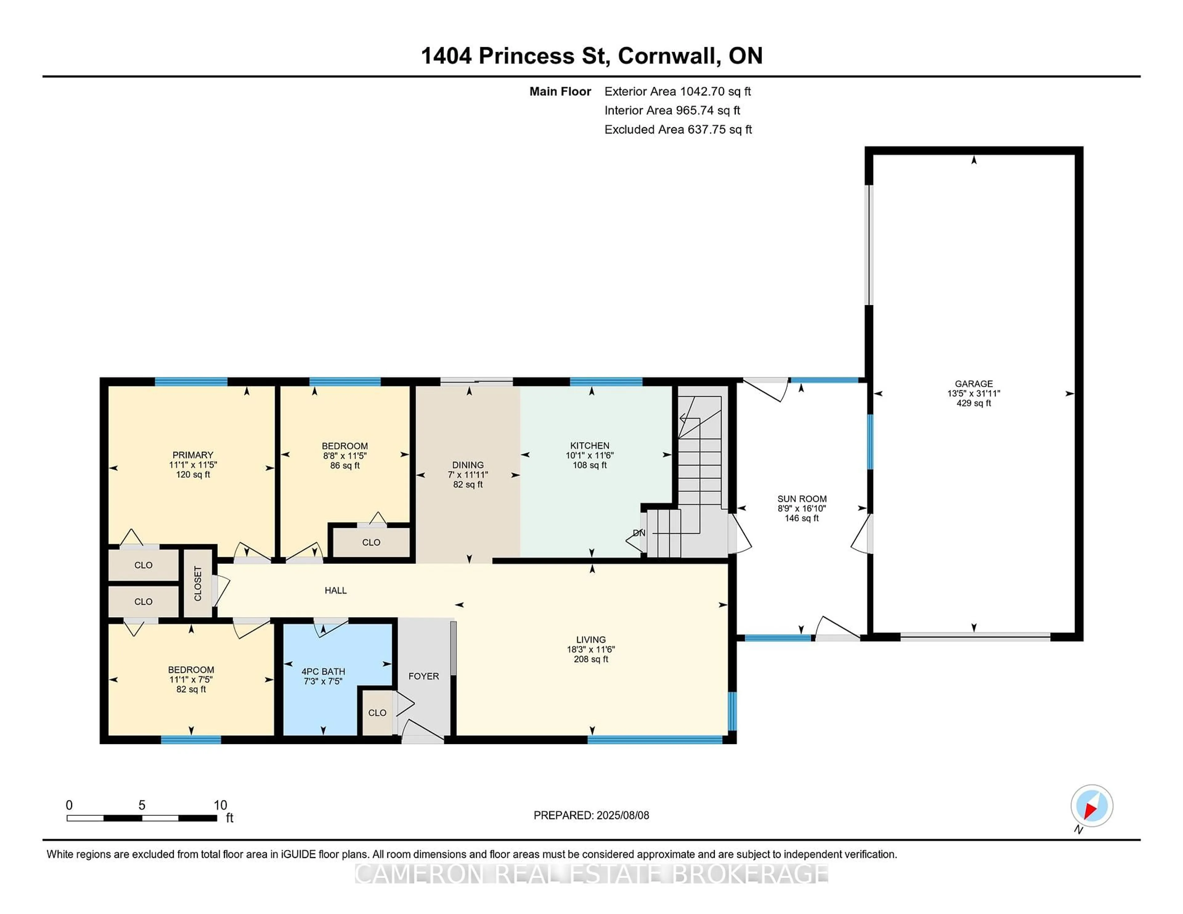 Floor plan for 1404 Princess St, Cornwall Ontario K6J 1S7