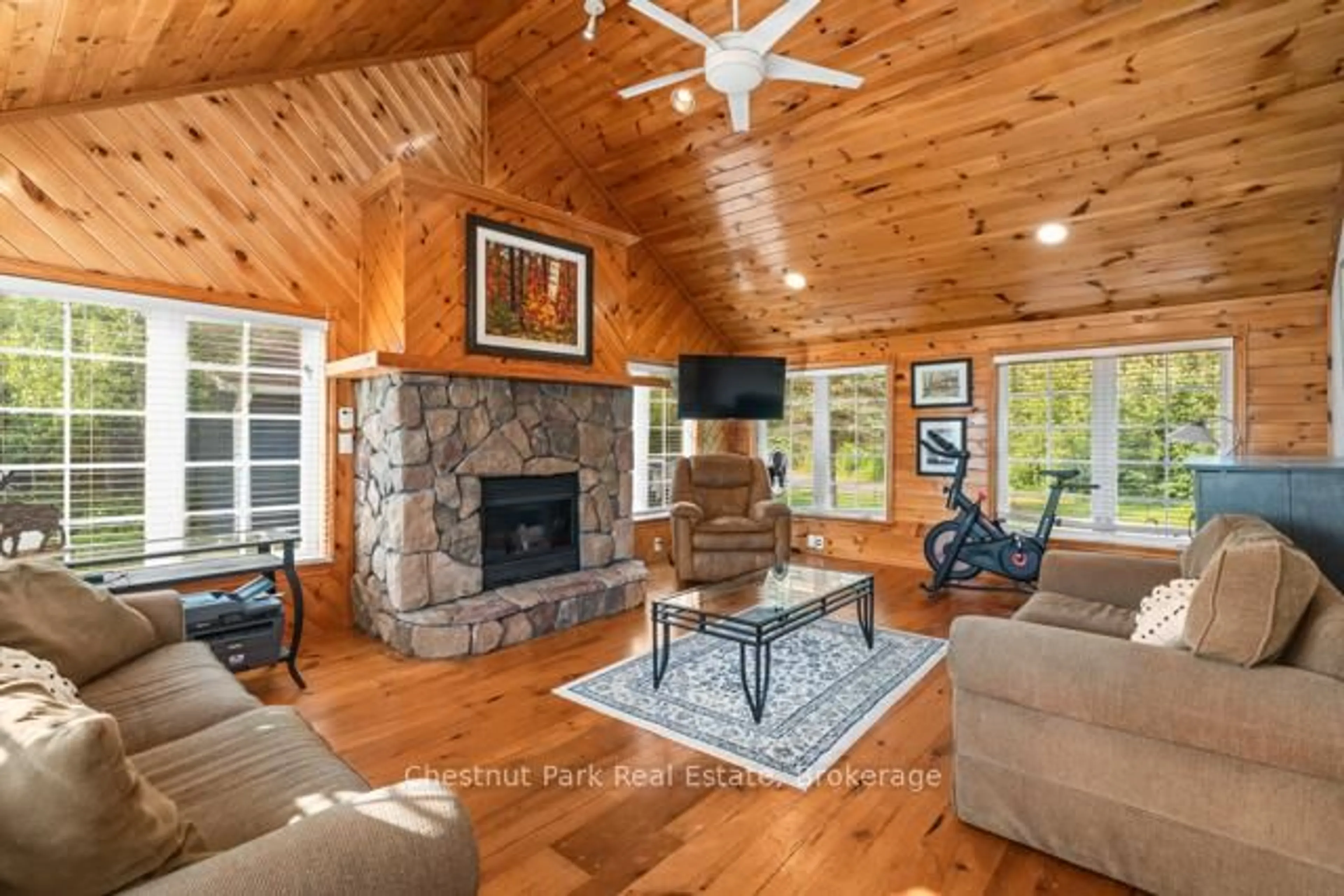 Living room with furniture, unknown for 82 Seelys Rd, Huntsville Ontario P1H 2J3