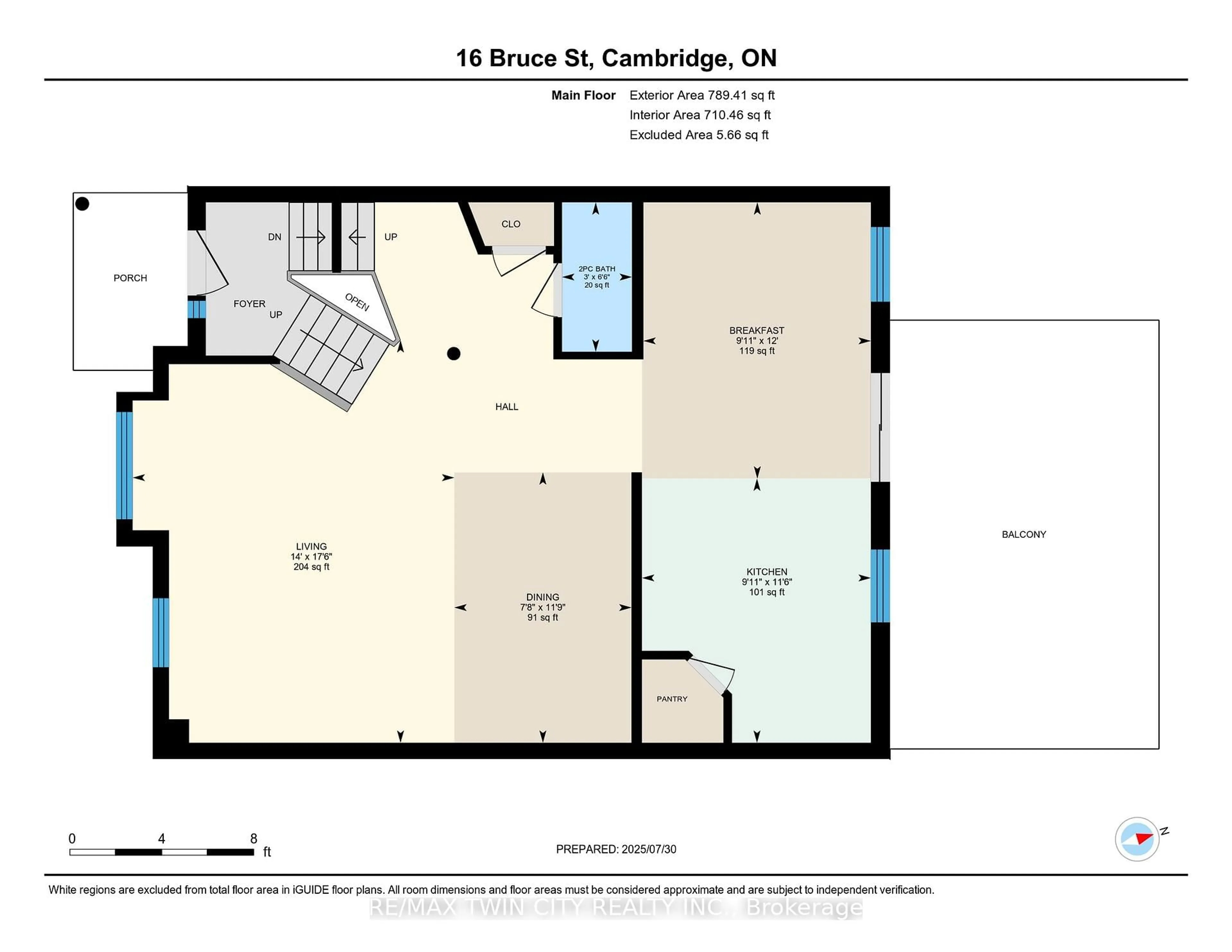 Floor plan for 16 Bruce St, Cambridge Ontario N1R 8M8