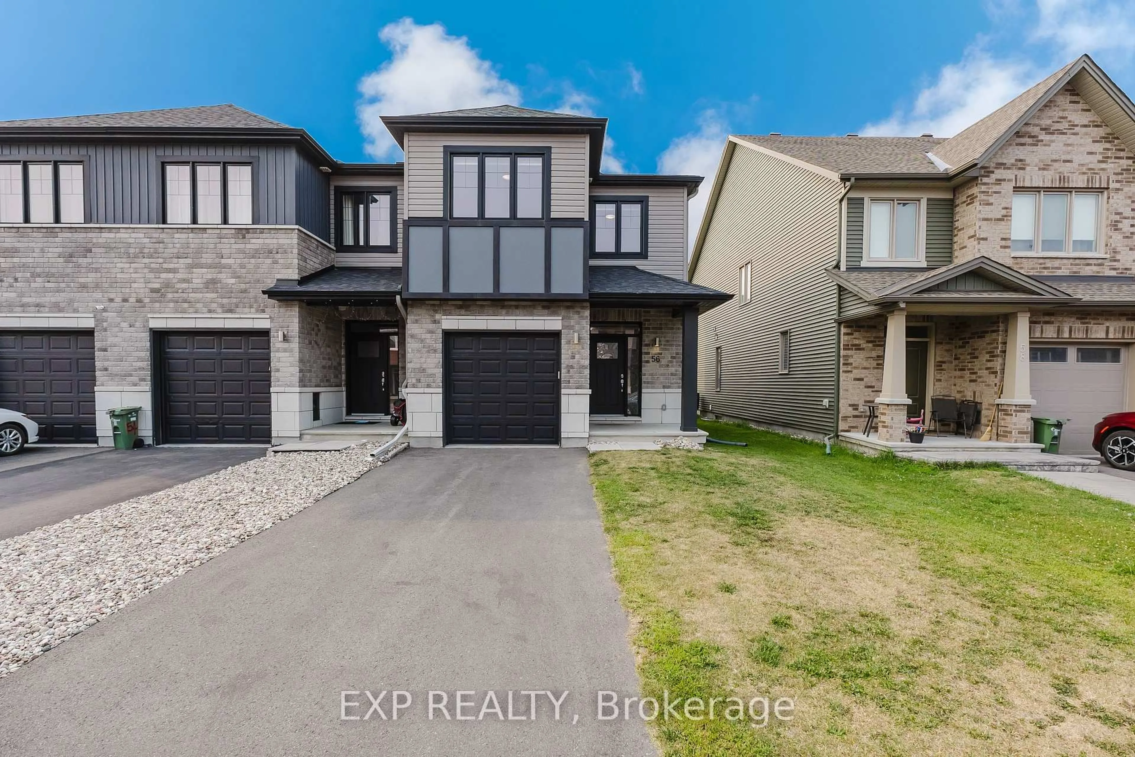 A pic from outside/outdoor area/front of a property/back of a property/a pic from drone, street for 56 Jardiniere St, Ottawa Ontario K2S 2K3