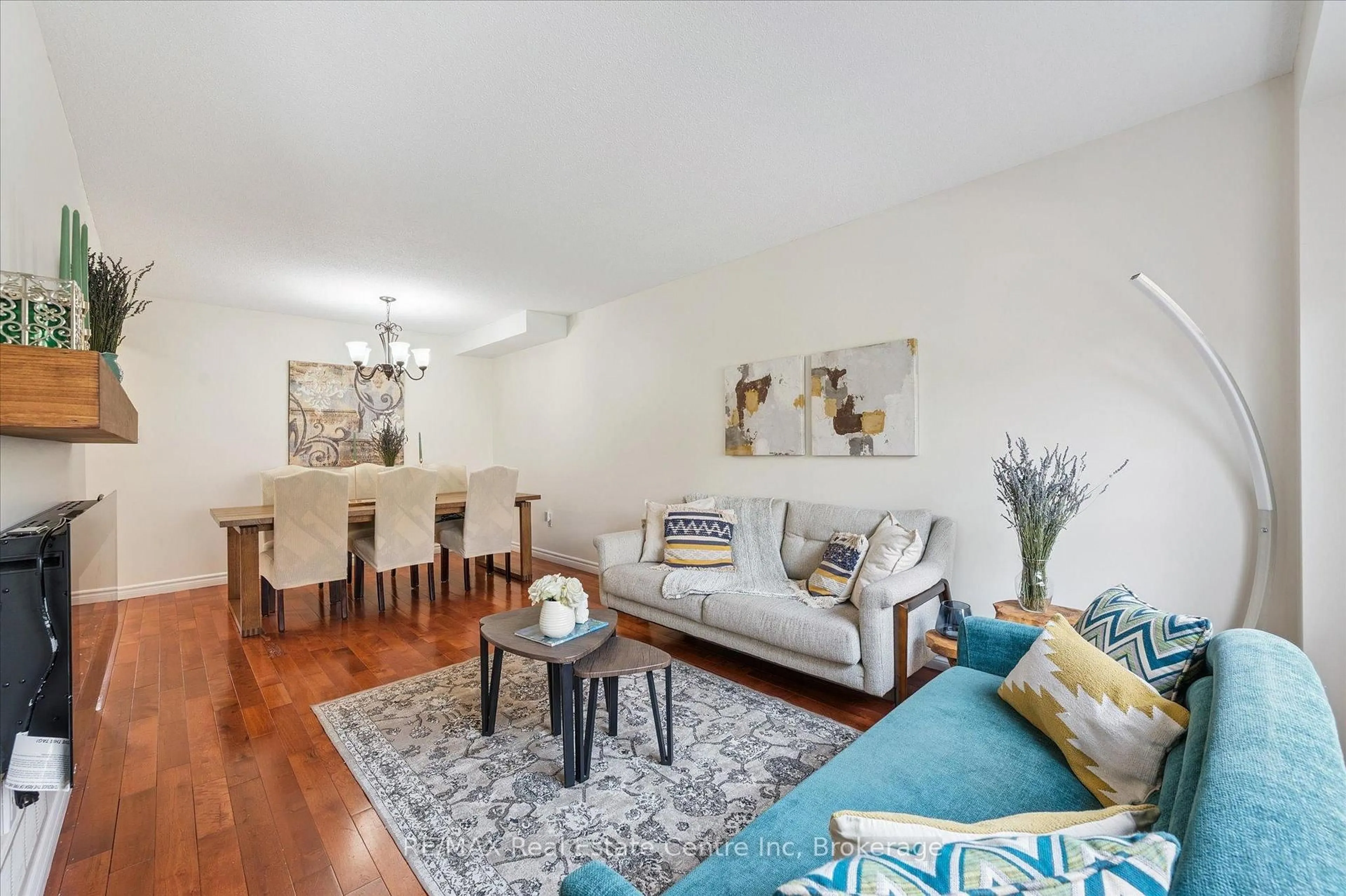 Living room with furniture, wood/laminate floor for 24 WILKIE Cres, Guelph Ontario N1L 0B1