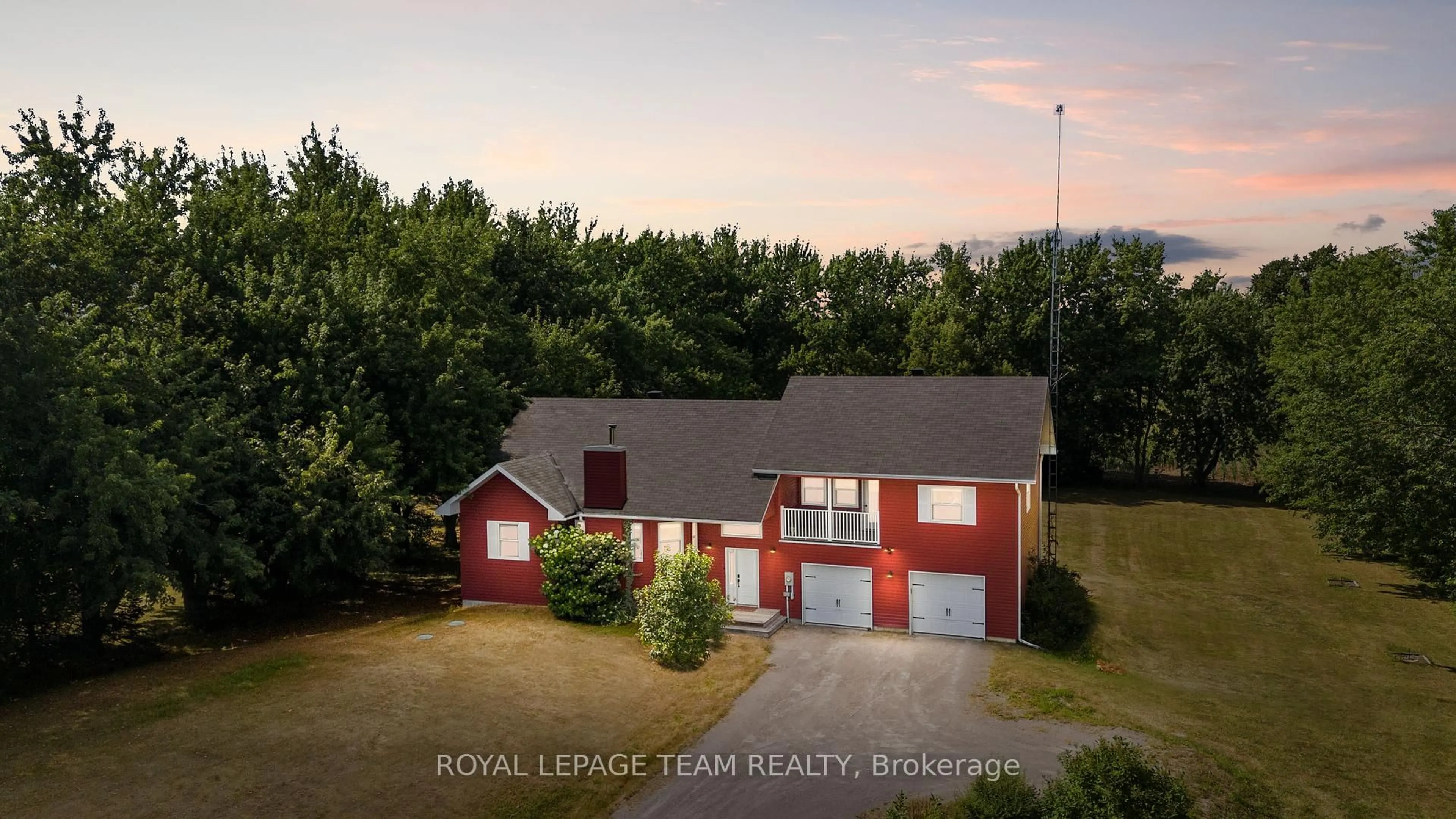 A pic from outside/outdoor area/front of a property/back of a property/a pic from drone, water/lake/river/ocean view for 10729 Van Camp Rd, North Dundas Ontario K0E 1S0