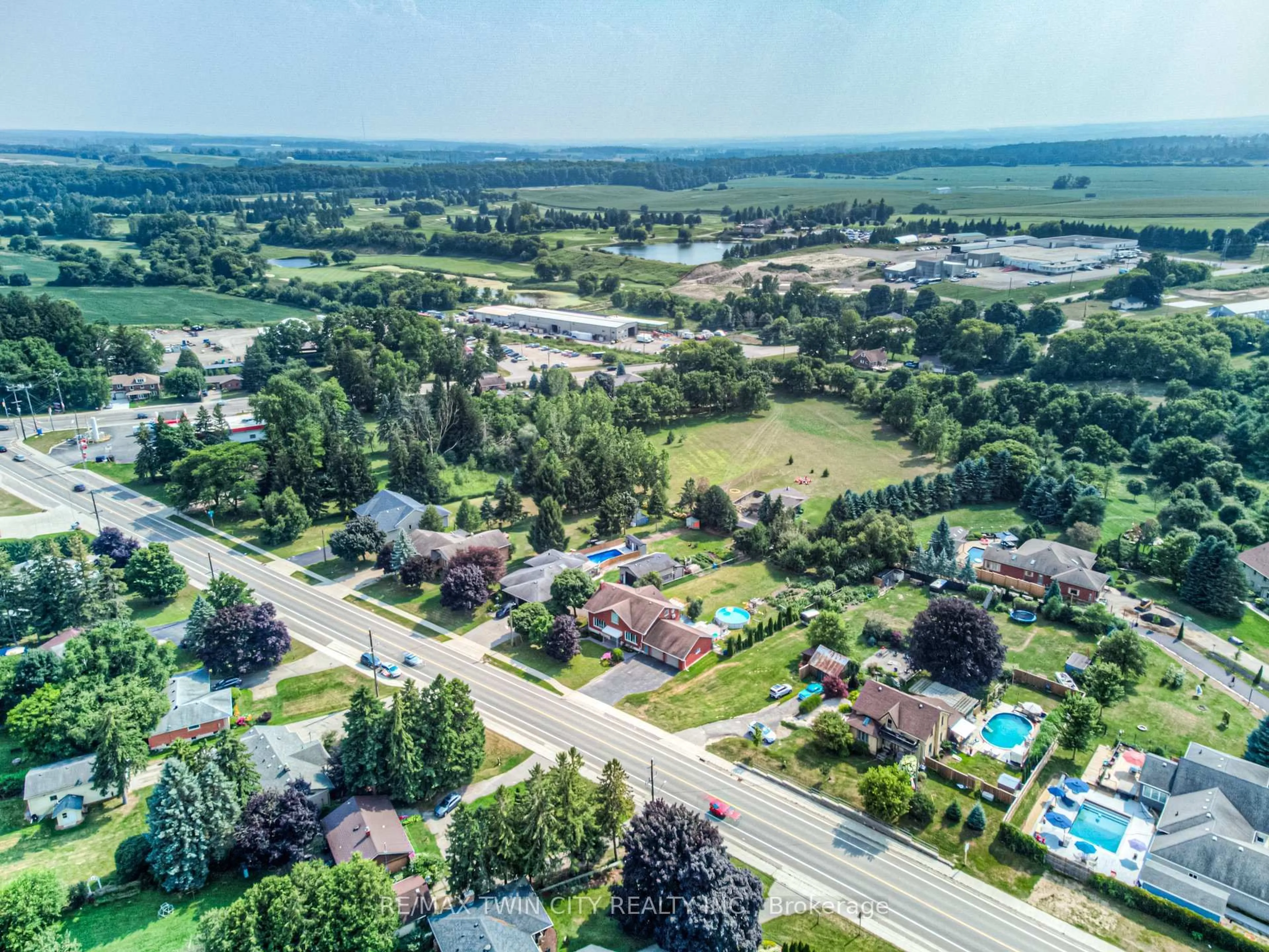 A pic from outside/outdoor area/front of a property/back of a property/a pic from drone, street for 1268 Notre Dame Dr Dr, Wilmot Ontario N0B 0B2