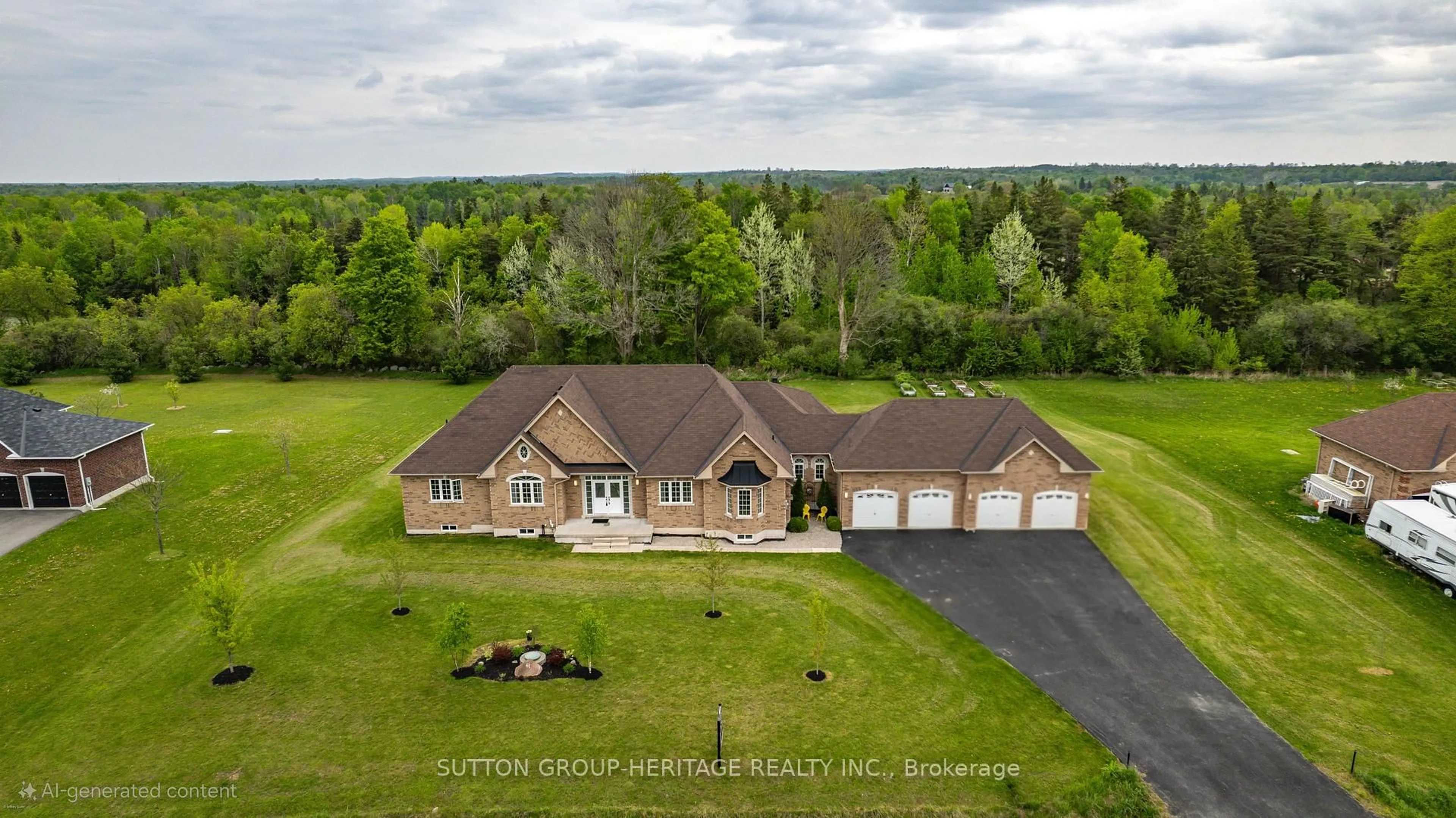 A pic from outside/outdoor area/front of a property/back of a property/a pic from drone, water/lake/river/ocean view for 61 Songbird Cres, Kawartha Lakes Ontario K9V 0A9