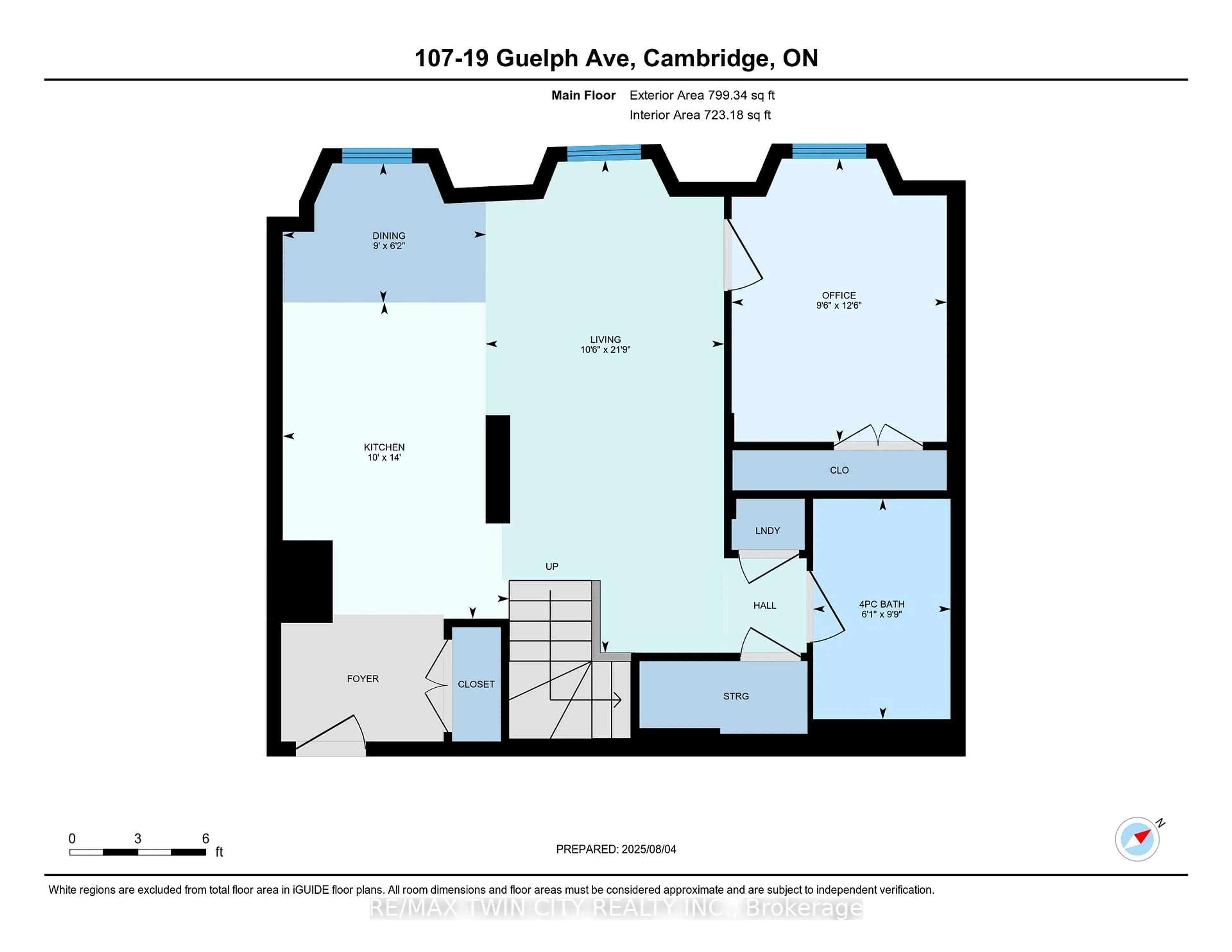 Floor plan for 19 Guelph Ave #107, Cambridge Ontario N3C 1A2