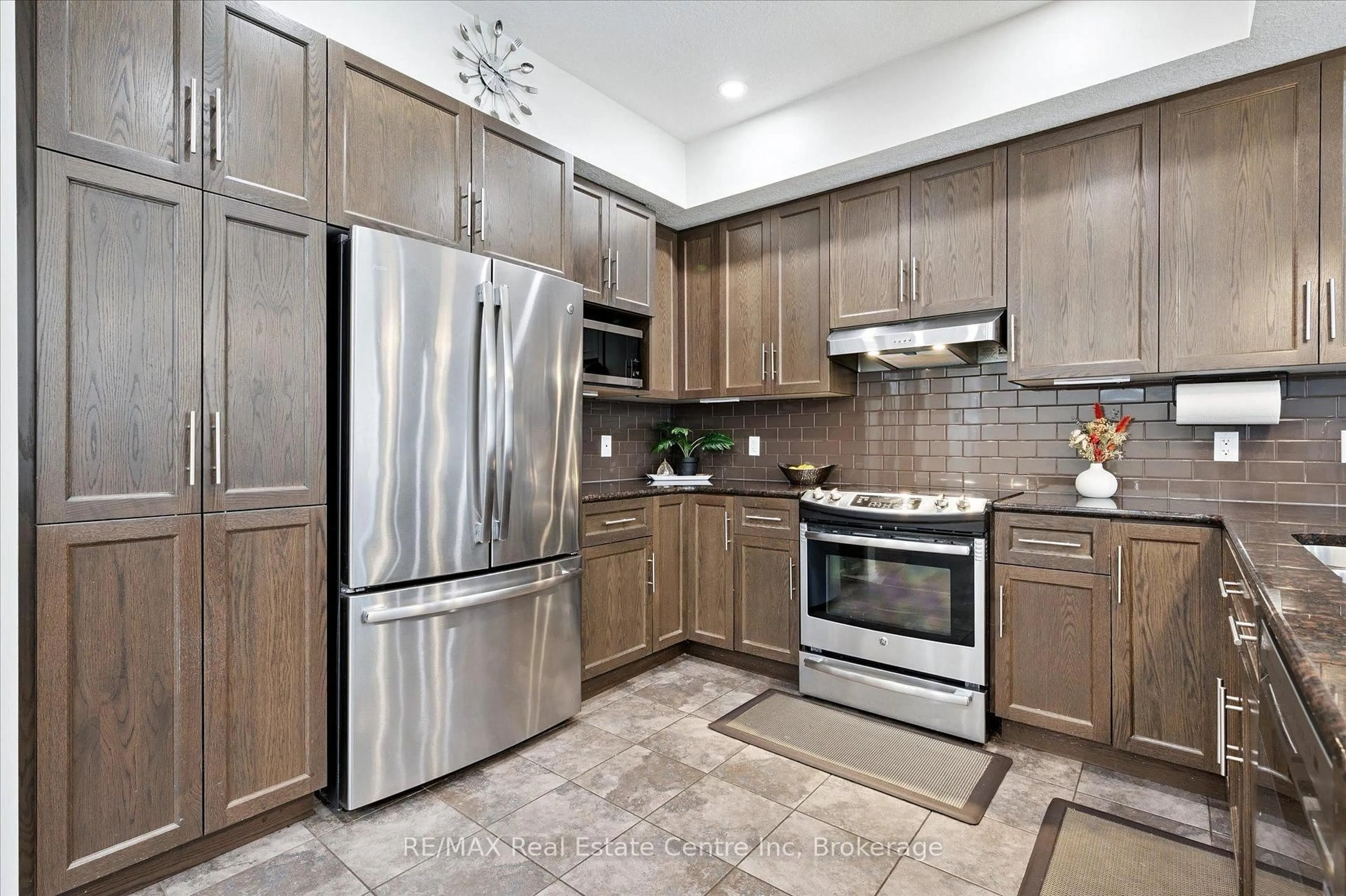 Contemporary kitchen, ceramic/tile floor for 68 York Rd #B, Guelph Ontario N1E 3E6