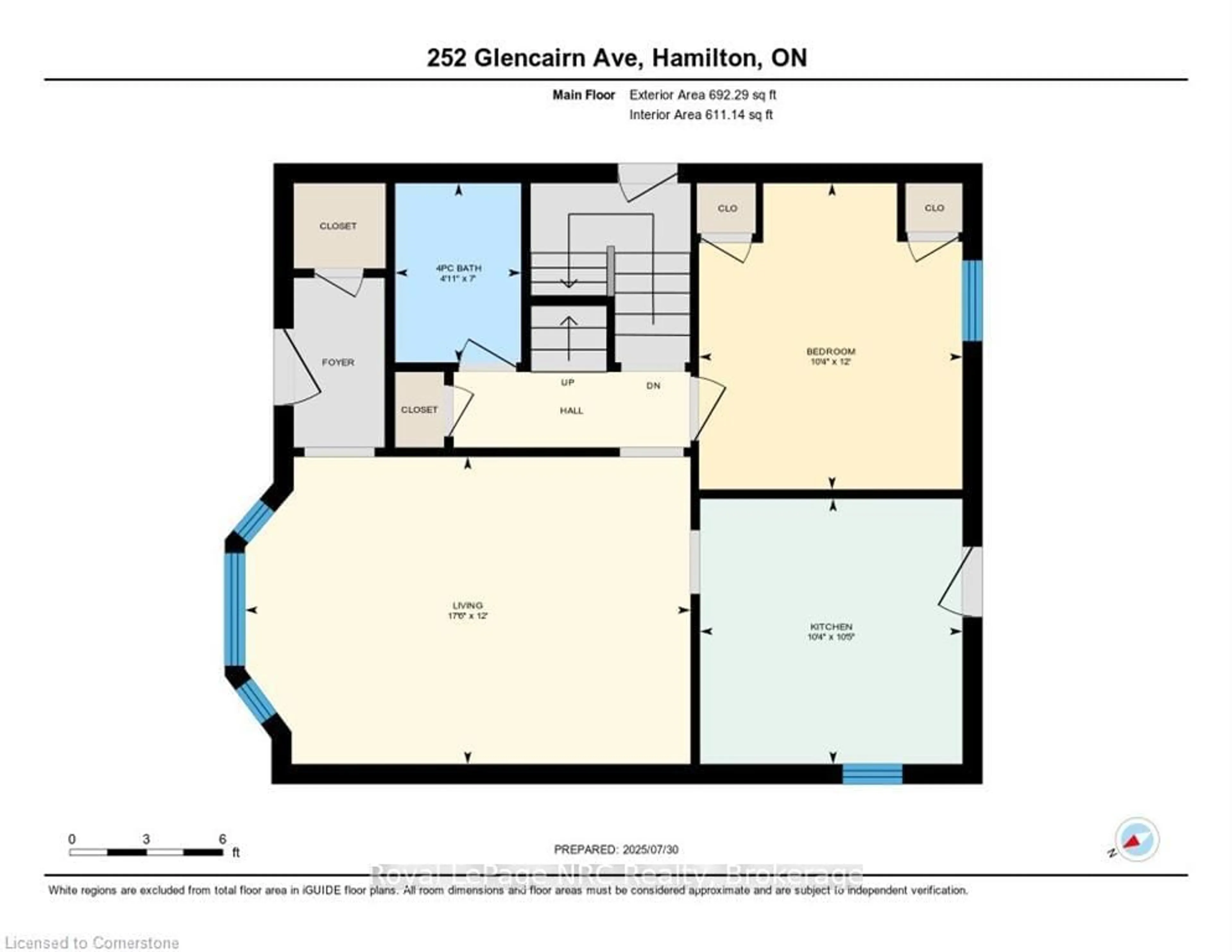 Floor plan for 252 Glencairn Ave, Hamilton Ontario L8K 3P2
