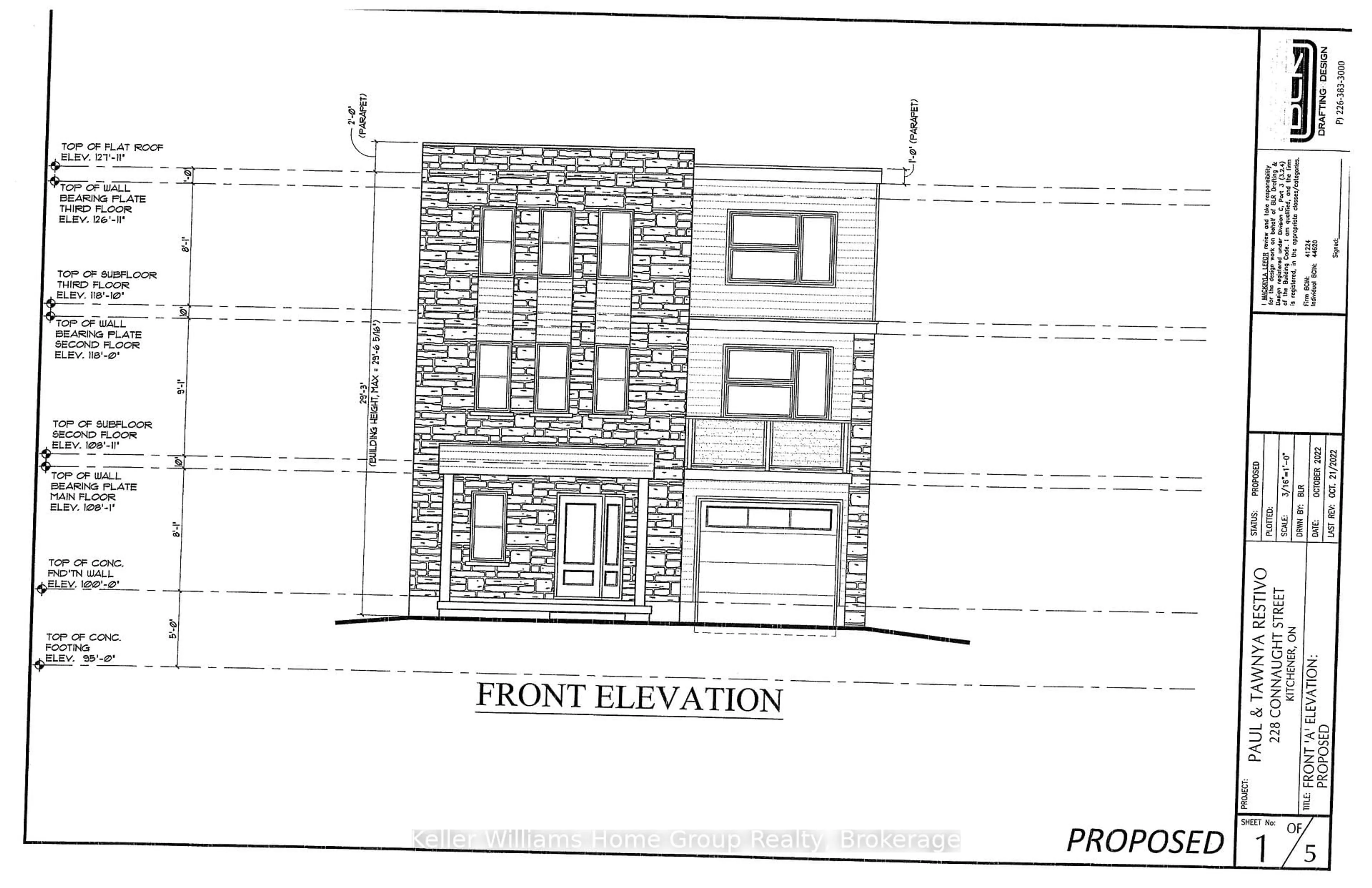 Floor plan for 228A Connaught St, Kitchener Ontario N2C 1B3