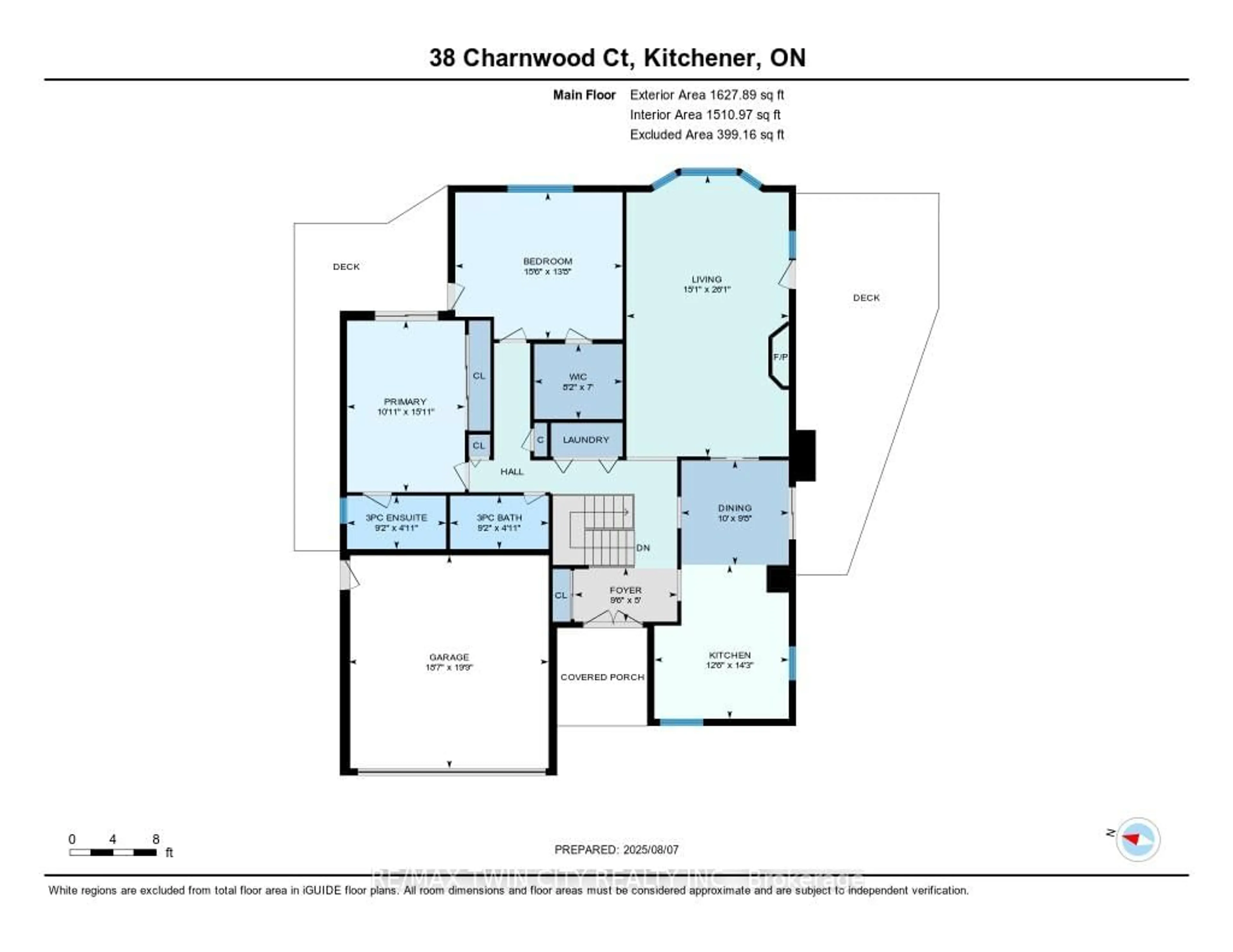 Floor plan for 38 Charnwood Crt, Kitchener Ontario N2N 1L3