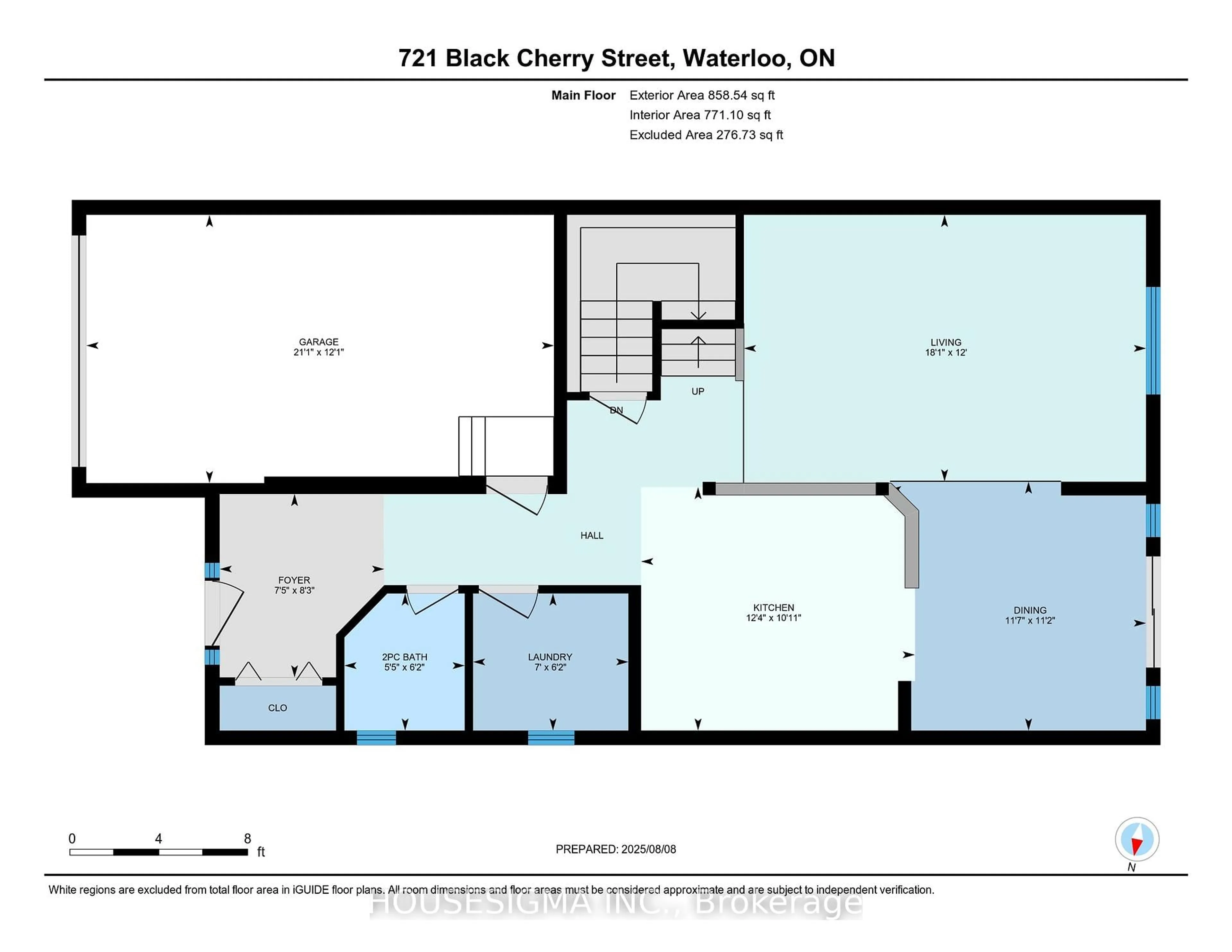 Floor plan for 721 Black Cherry St, Waterloo Ontario N2V 2P3