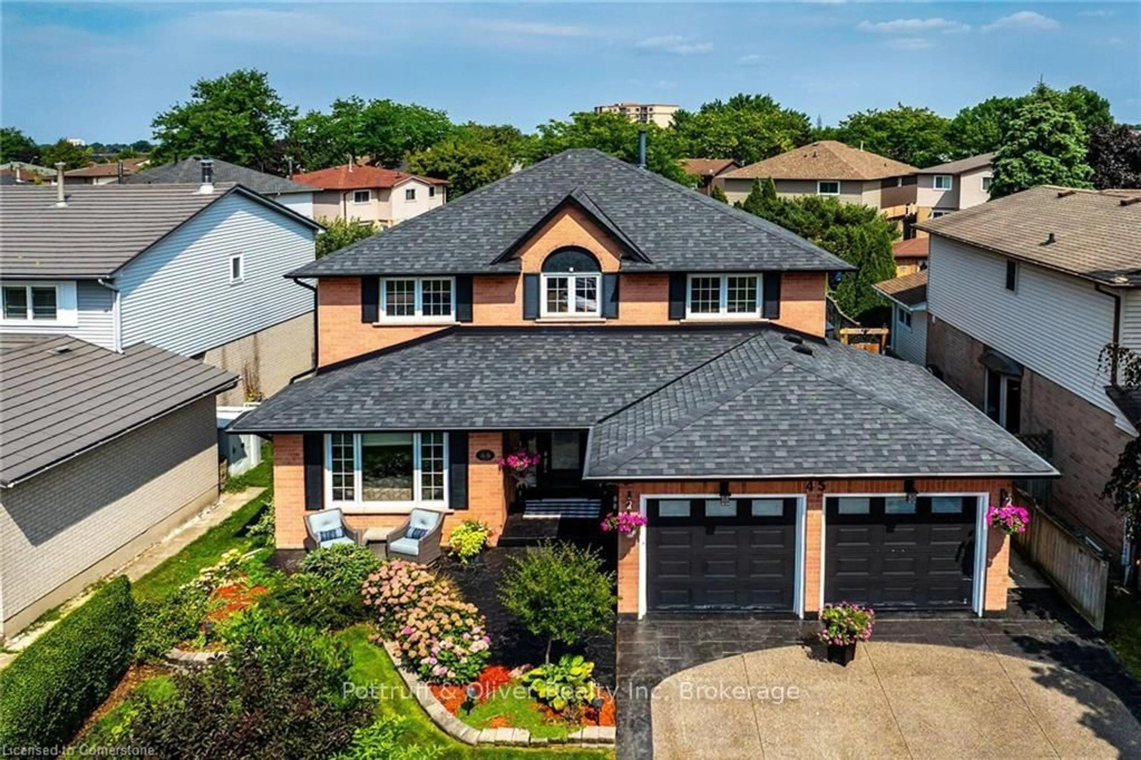 Home with brick exterior material, street for 45 DUBLIN Dr, Hamilton Ontario L9B 1Z9