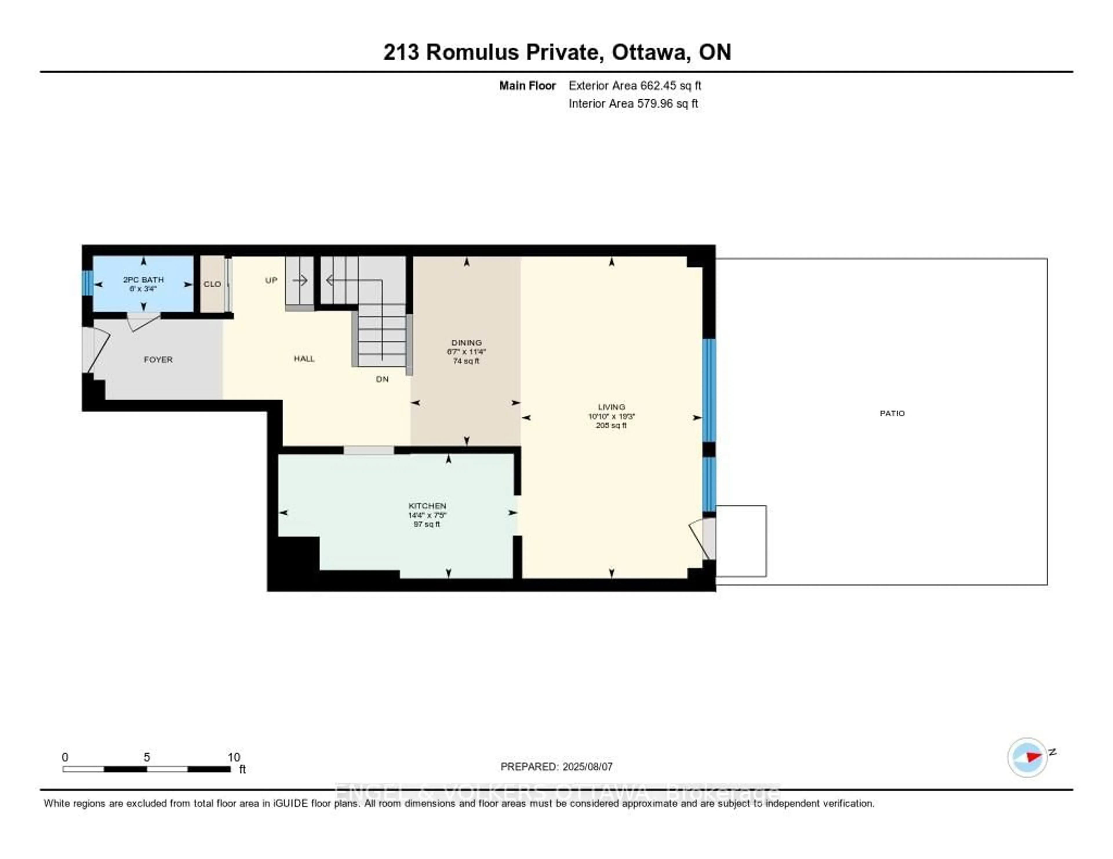 Floor plan for 213 Romulus Private #107, Ottawa Ontario K1K 3Y2