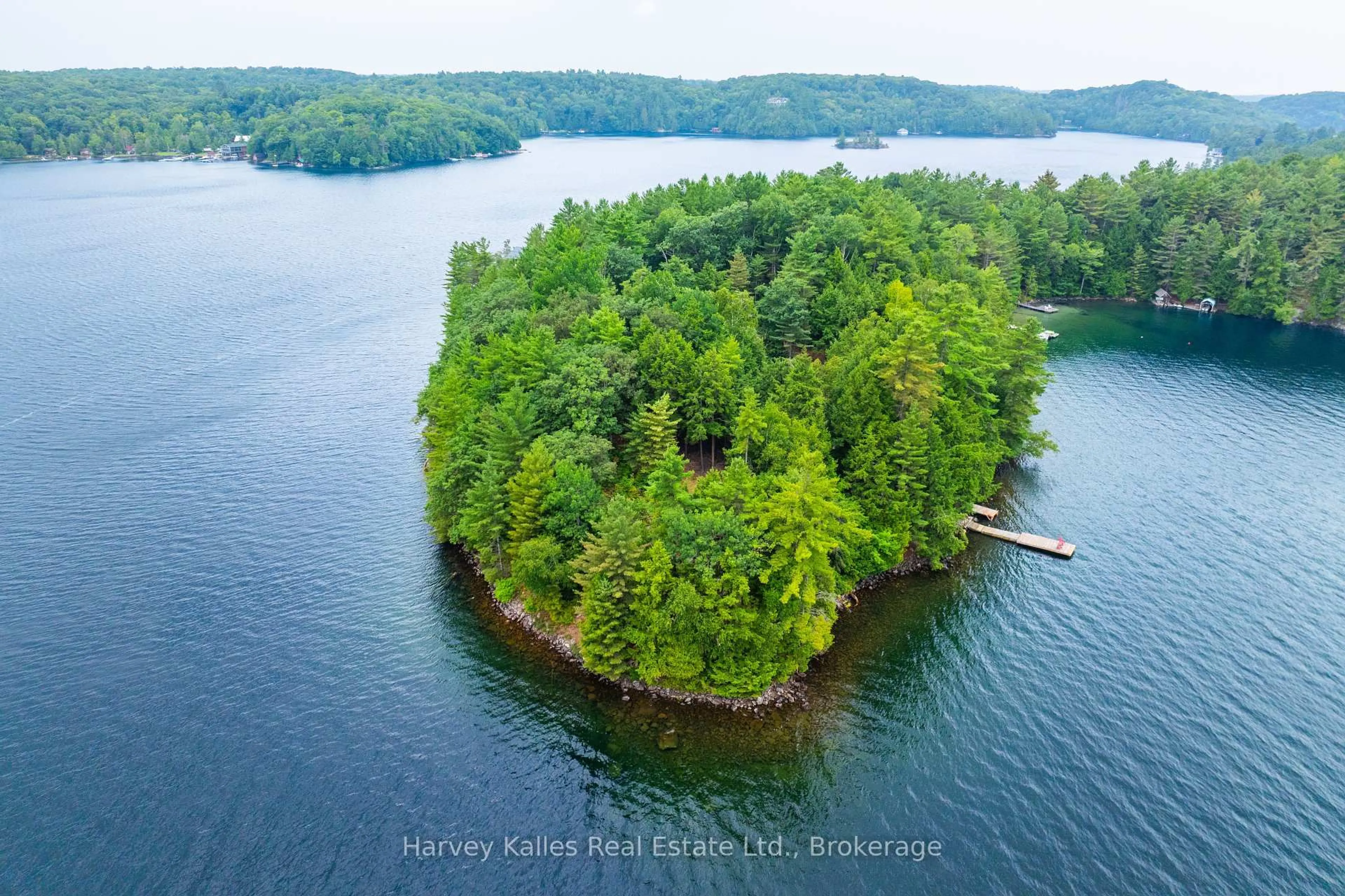 A pic from outside/outdoor area/front of a property/back of a property/a pic from drone, water/lake/river/ocean view for 25 Clifton Island, Muskoka Lakes Ontario P0B 1M0