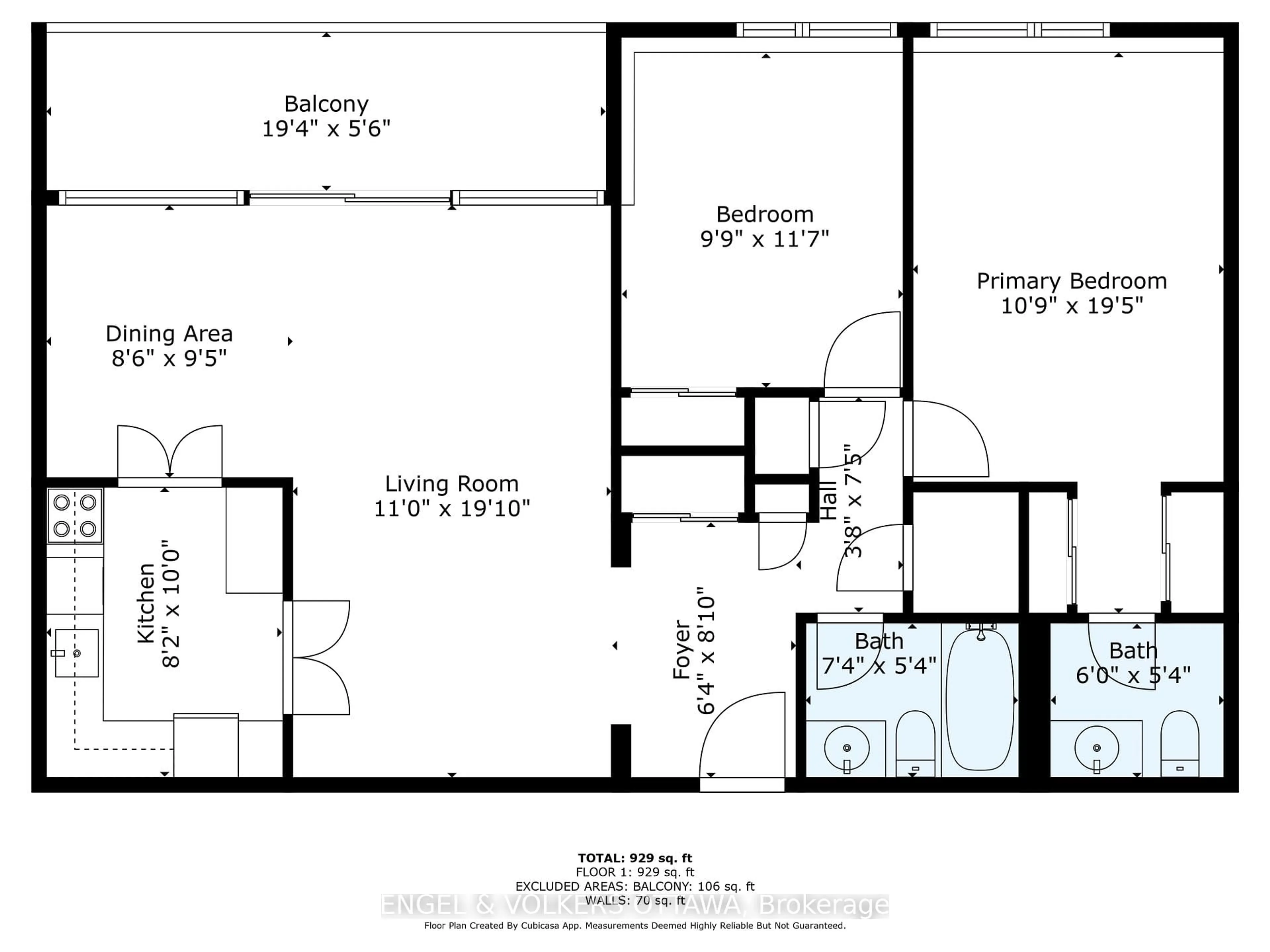 Floor plan for 265 Poulin Ave #408, Ottawa Ontario K2B 7Y8