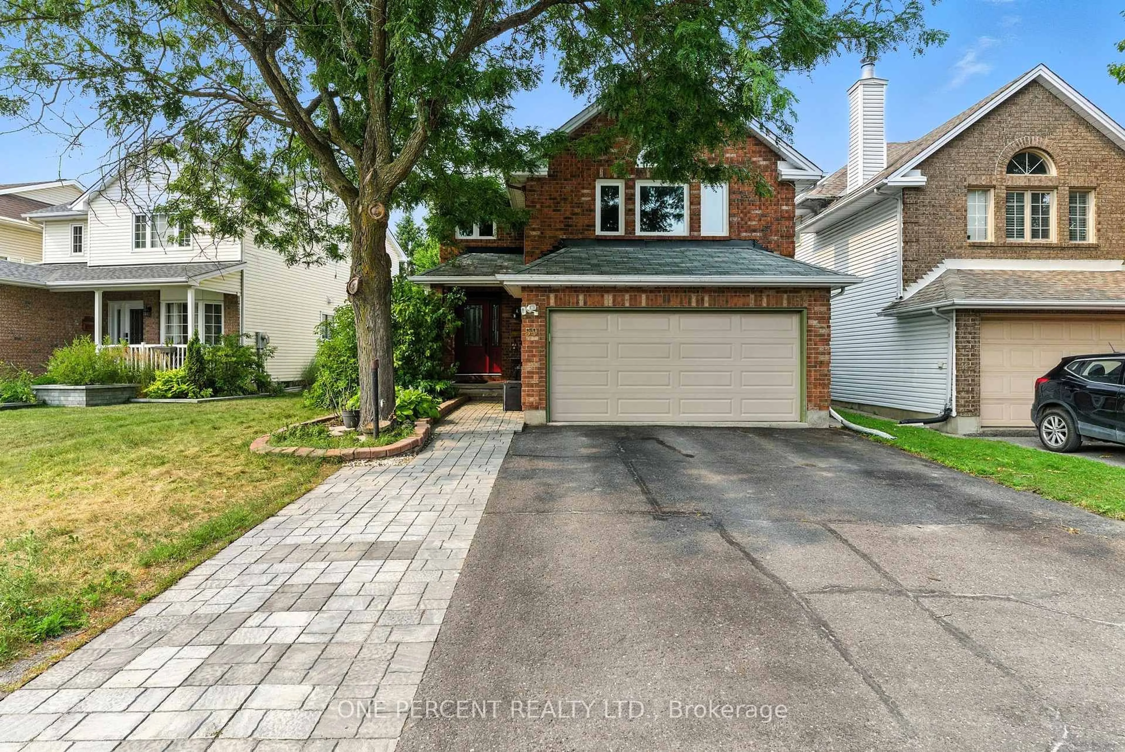 Home with brick exterior material, street for 59 Woodford Way, Nepean Ontario K2J 4B5