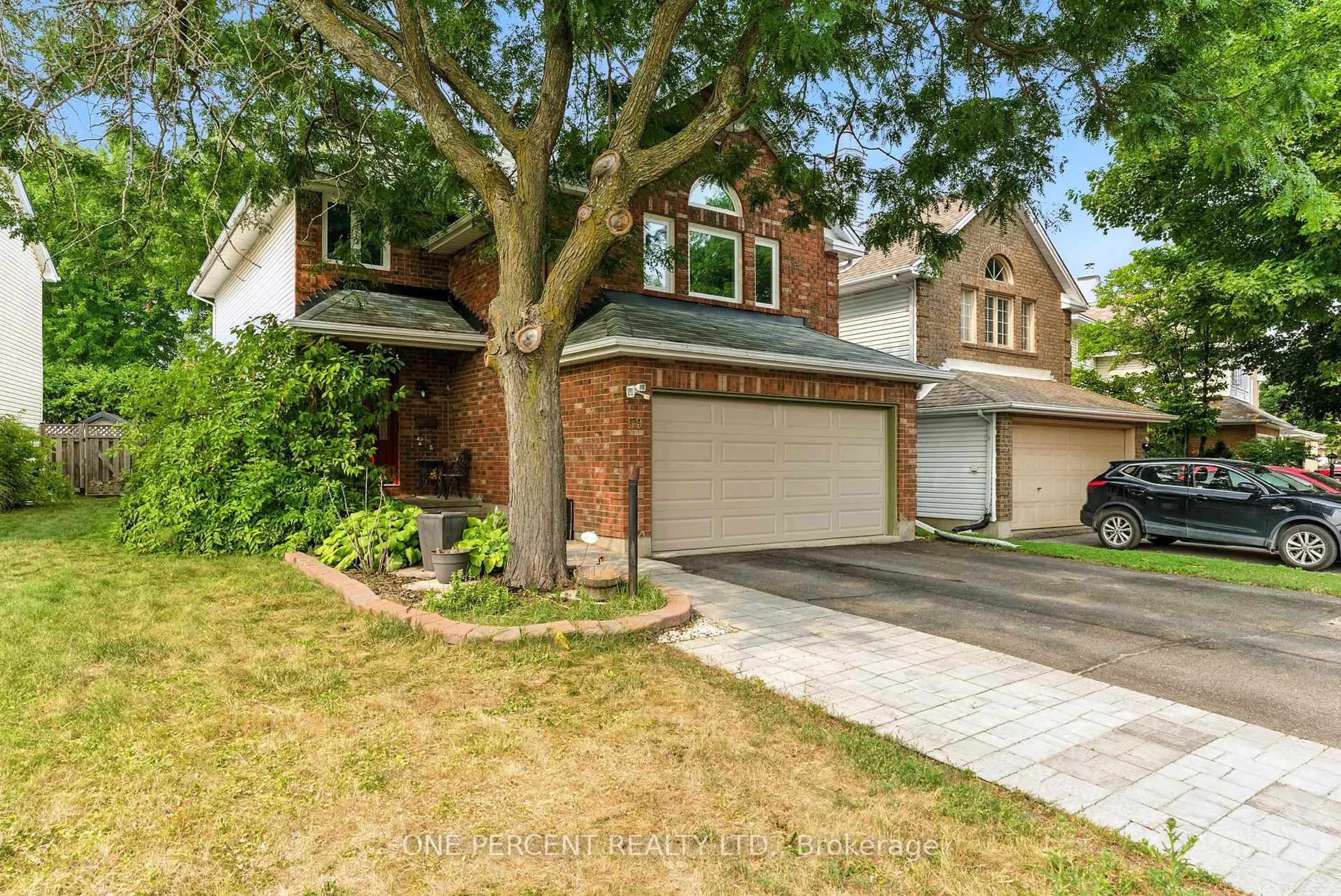 Home with brick exterior material, street for 59 Woodford Way, Nepean Ontario K2J 4B5