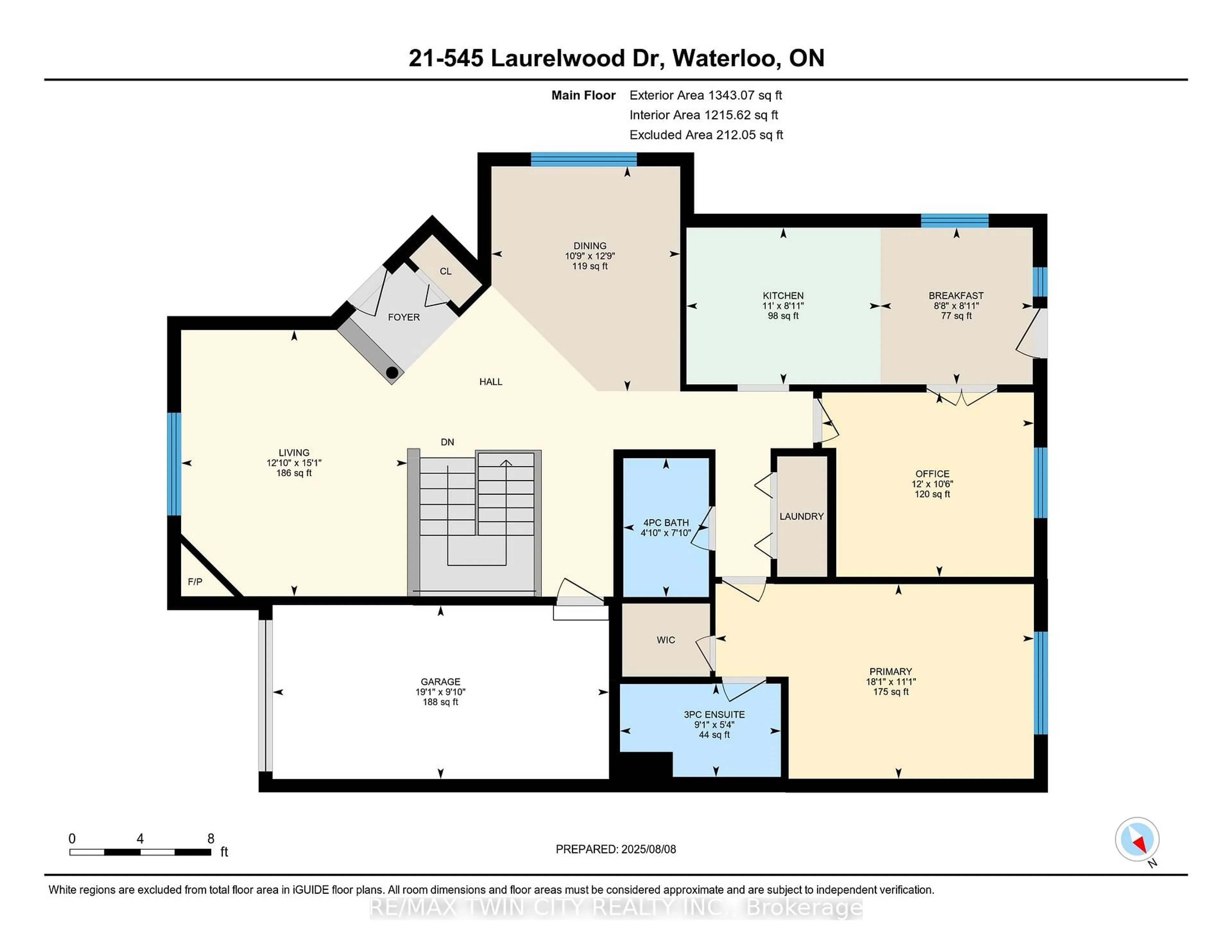 Floor plan for 545 Laurelwood Dr #21, Waterloo Ontario N2V 2R4