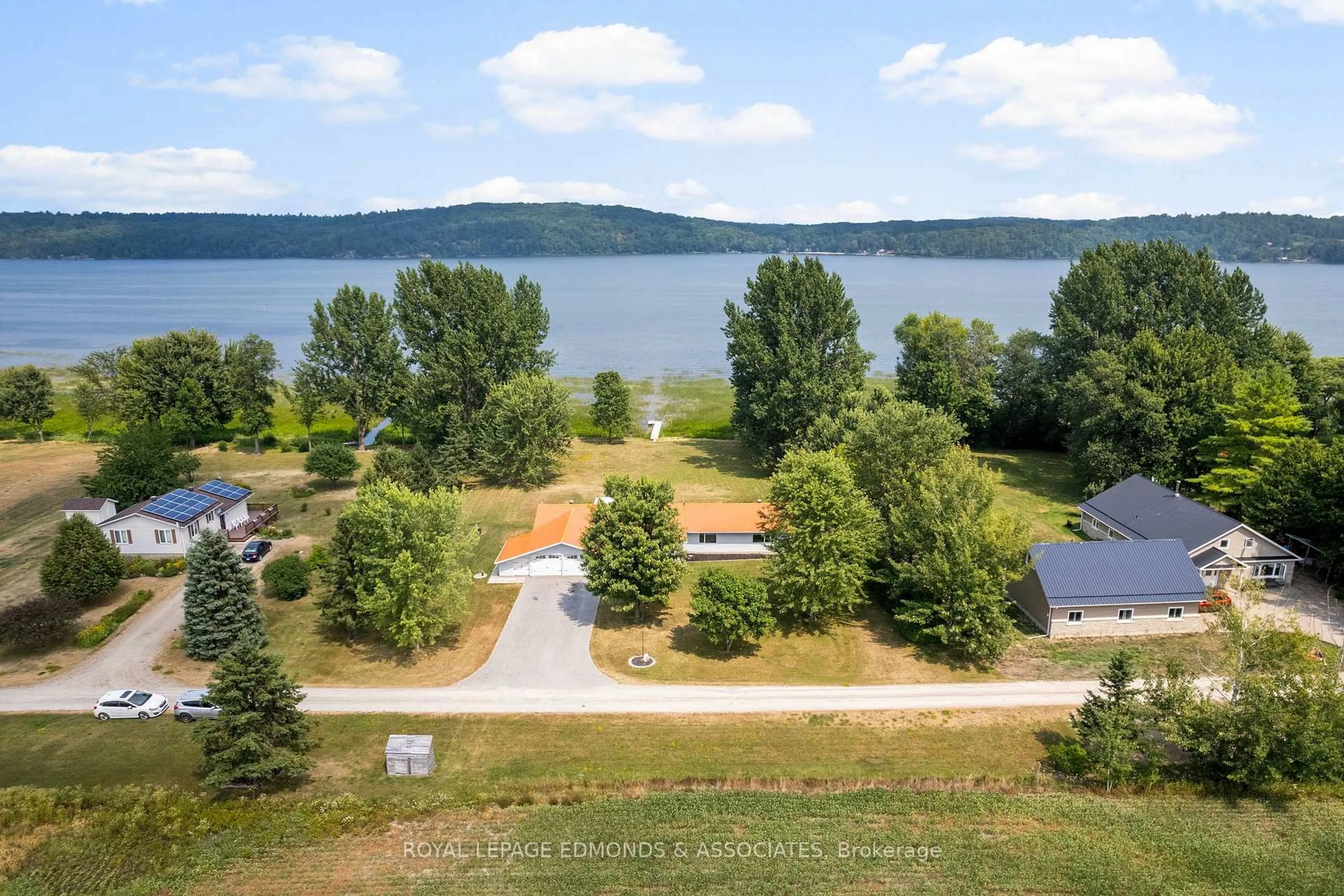 A pic from outside/outdoor area/front of a property/back of a property/a pic from drone, water/lake/river/ocean view for 34 Birdlake Tr, Cobden Ontario K0J 1K0