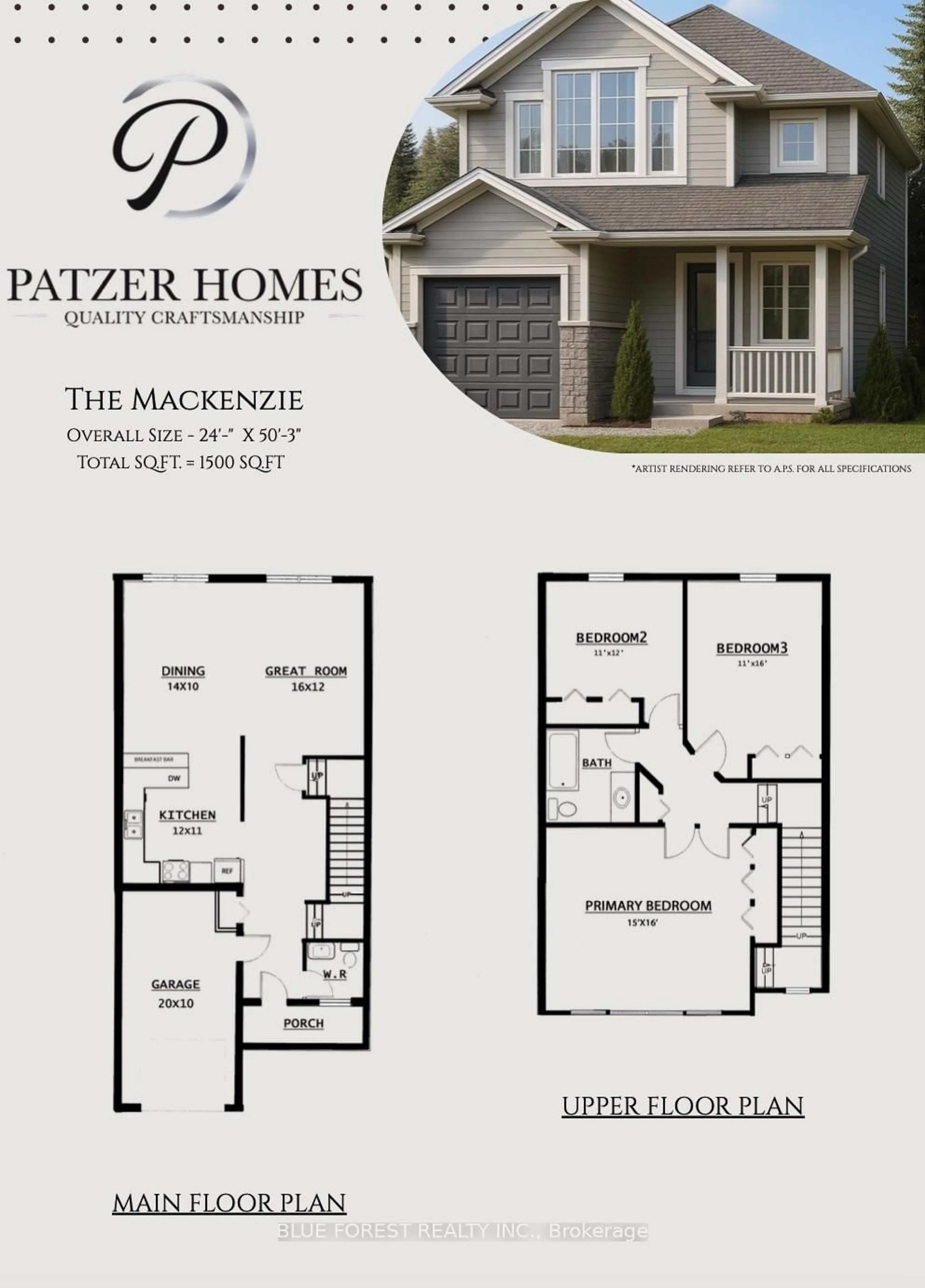 Floor plan for LOT 31 BEER Cres, Strathroy-Caradoc Ontario N7G 3K5