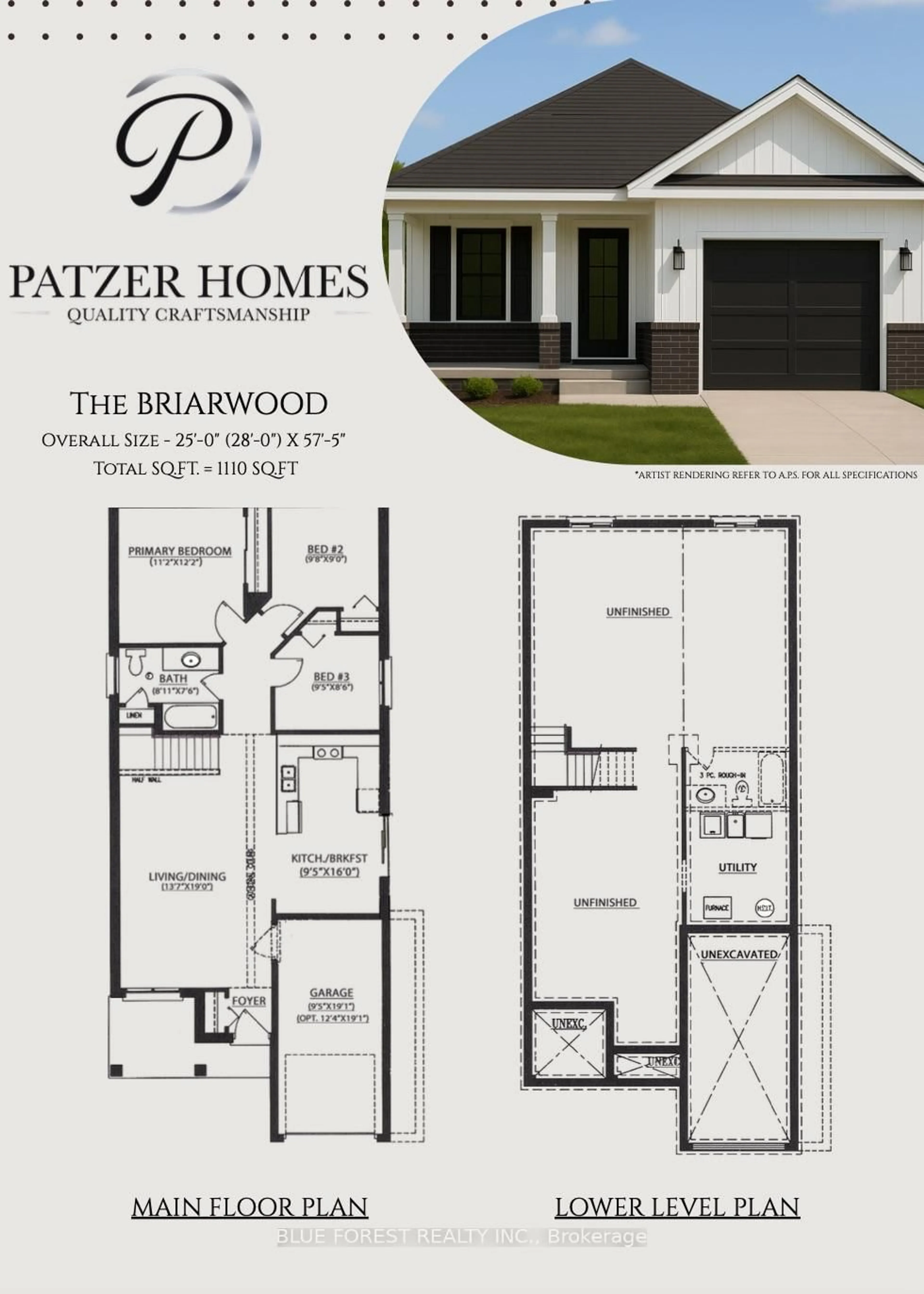 Floor plan for Lot 35 Beer Cres, Strathroy-Caradoc Ontario N7G 3K5